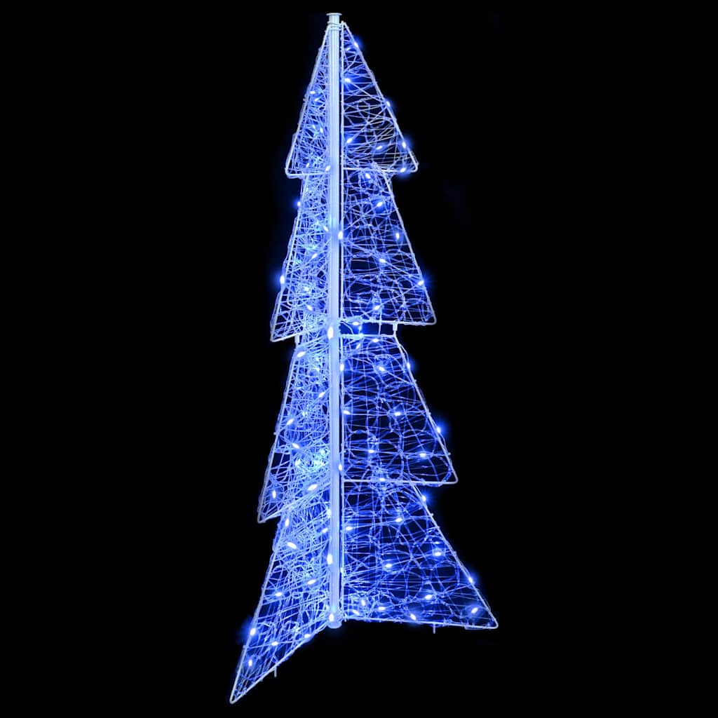 Božićno drvce s 100 LED svjetlima Plava 120 cm Akril
