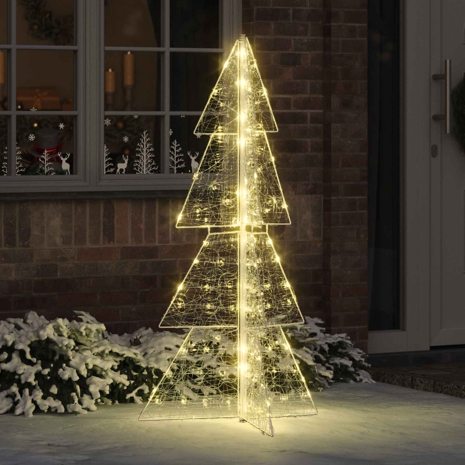 Božićno drvce s 160 LED svjetlima Topla bijela 150 cm Akril