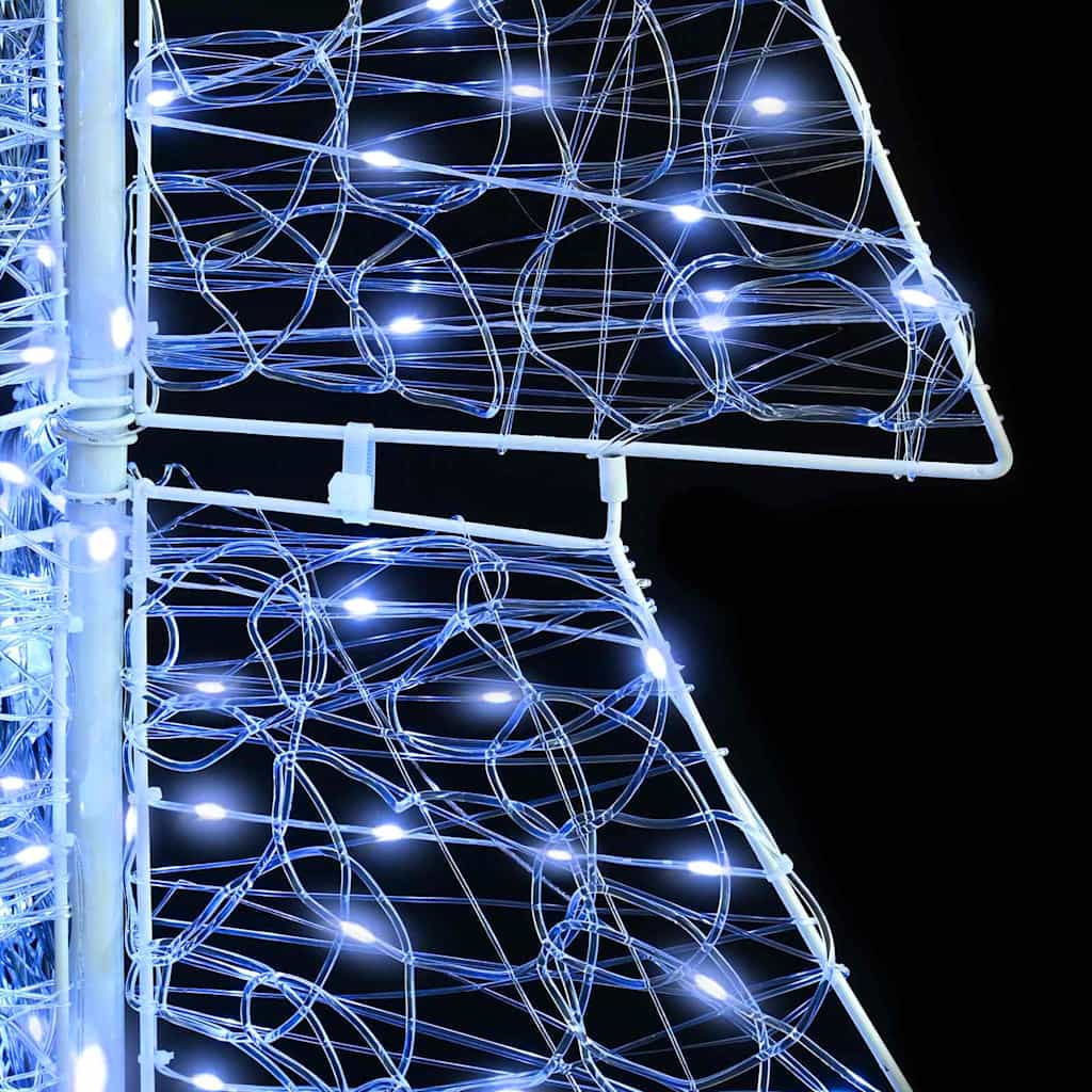 Božićno drvce s 160 LED svjetlima Hladna bijela 150 cm Akril
