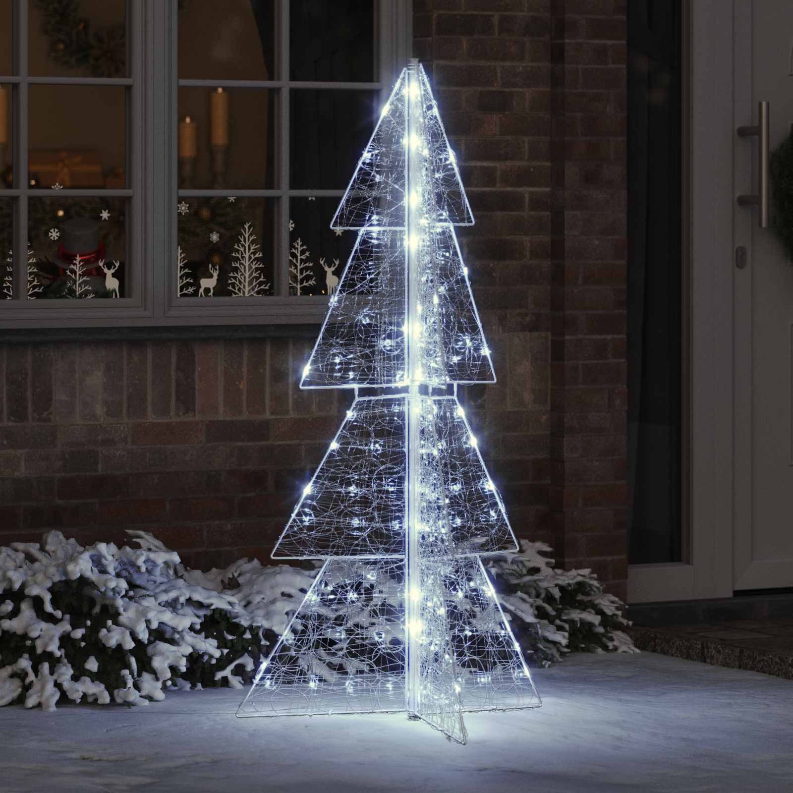 Božićno drvce s 160 LED svjetlima Hladna bijela 150 cm Akril