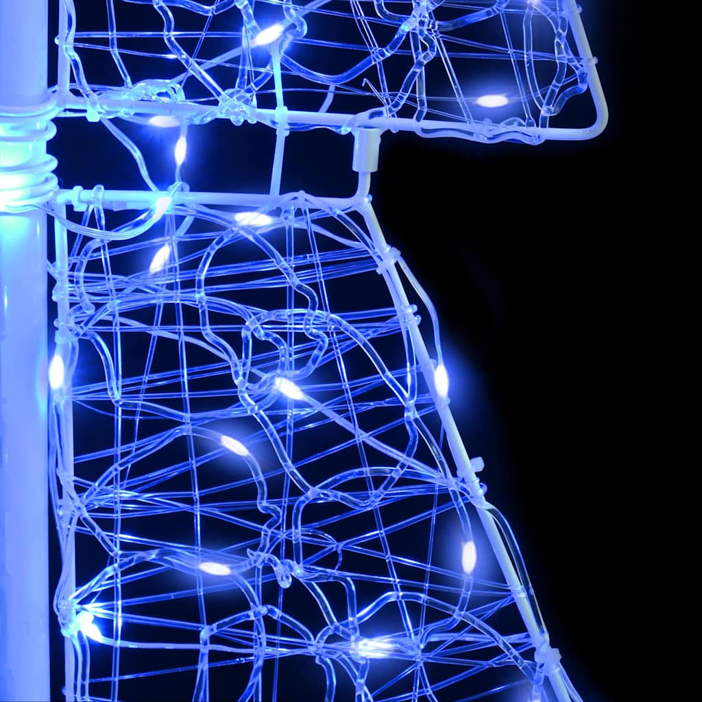 Božićno drvce s 160 LED svjetlima Plava 150 cm Akril