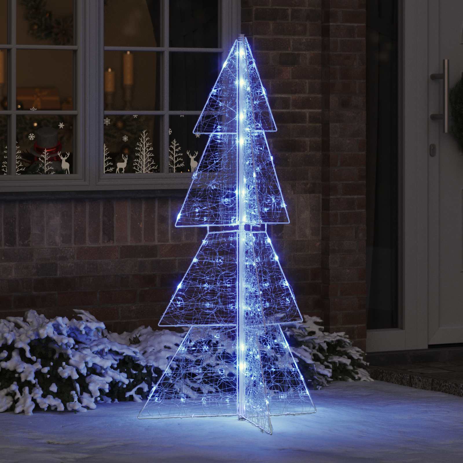 Božićno drvce s 160 LED svjetlima Plava 150 cm Akril
