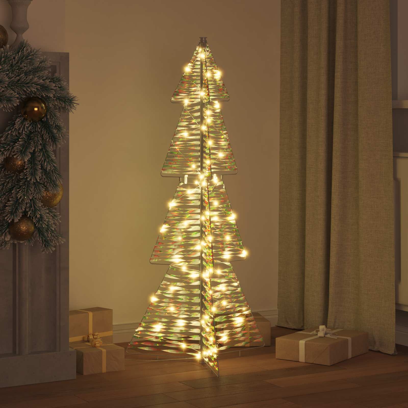 Božićno drvce s 100 LED svjetlima Topla bijela 120 cm PET