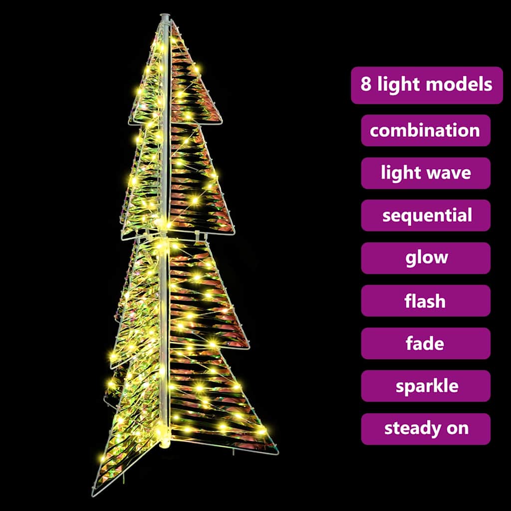 Božićno drvce s 100 LED svjetlima Topla bijela 120 cm PET