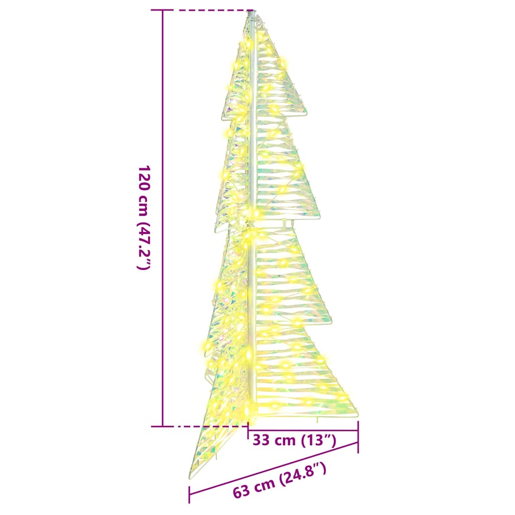 Božićno drvce s 100 LED svjetlima Topla bijela 120 cm PET