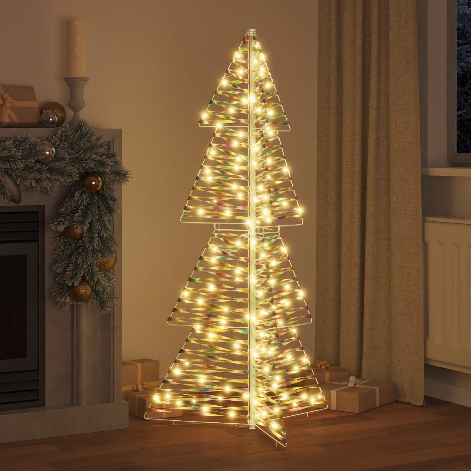 Božićno drvce s 160 LED svjetlima Topla bijela 150 cm PET