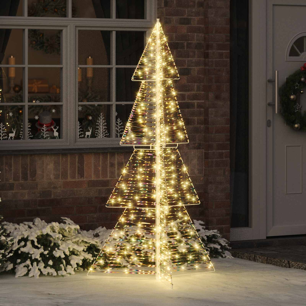Božićno drvce s 240 LED svjetlima Topla bijela 180 cm PET