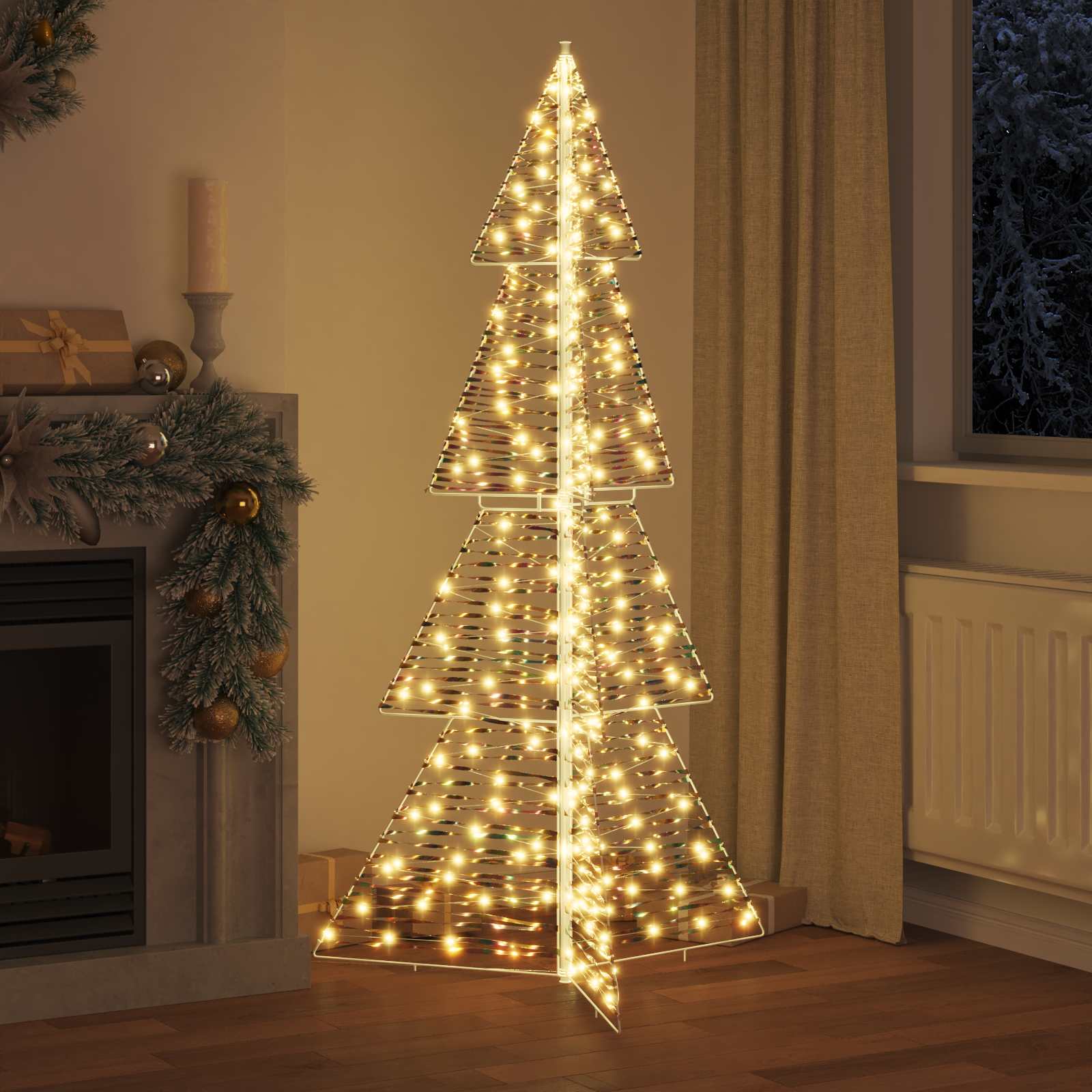 Božićno drvce s 240 LED svjetlima Topla bijela 180 cm PET
