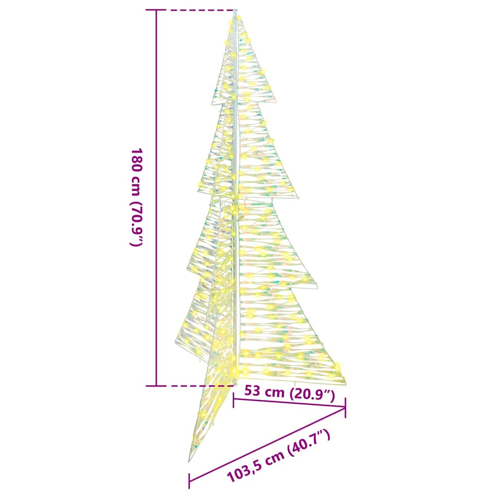 Božićno drvce s 240 LED svjetlima Topla bijela 180 cm PET