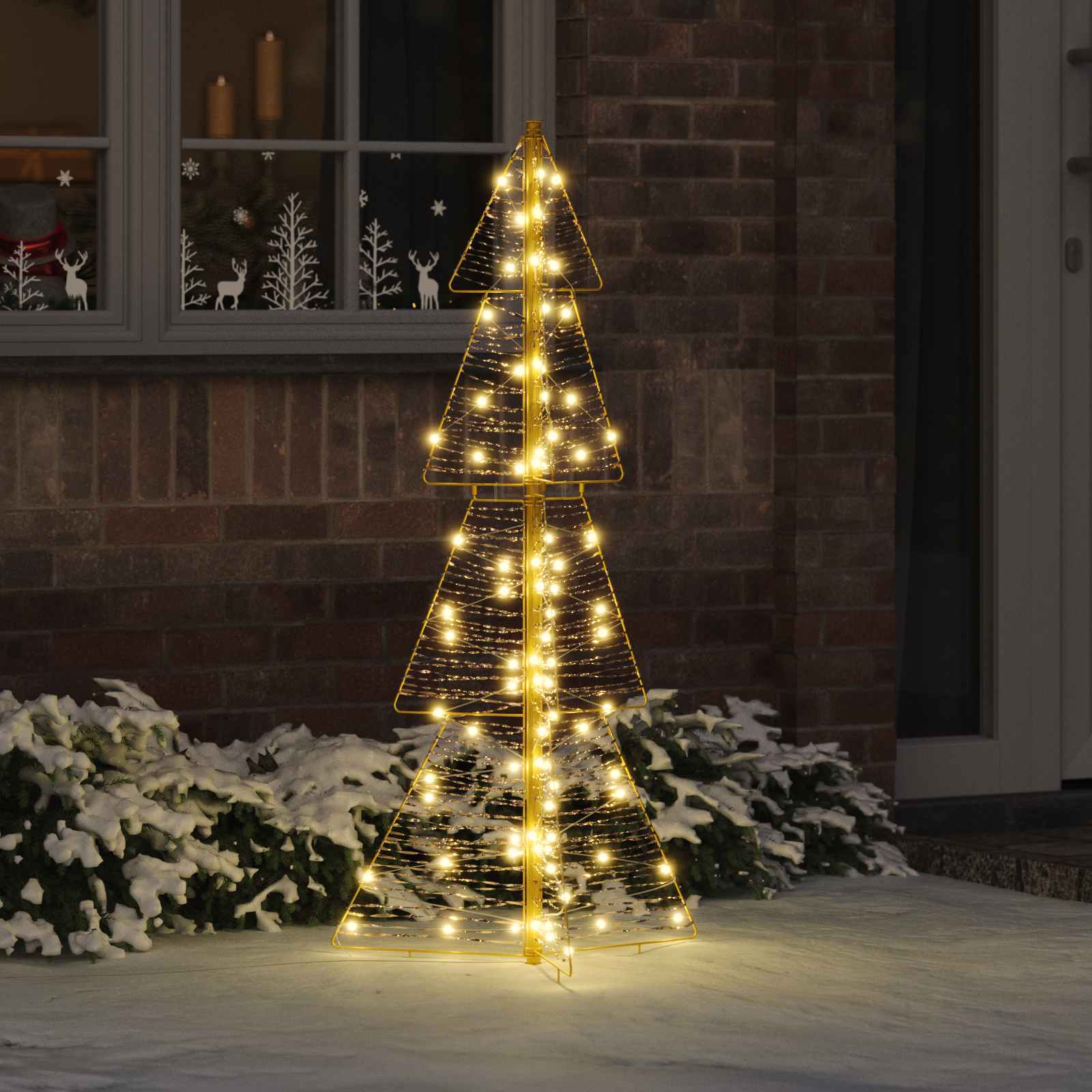 Božićno drvce s 100 LED svjetlima Topla bijela 120 cm PET