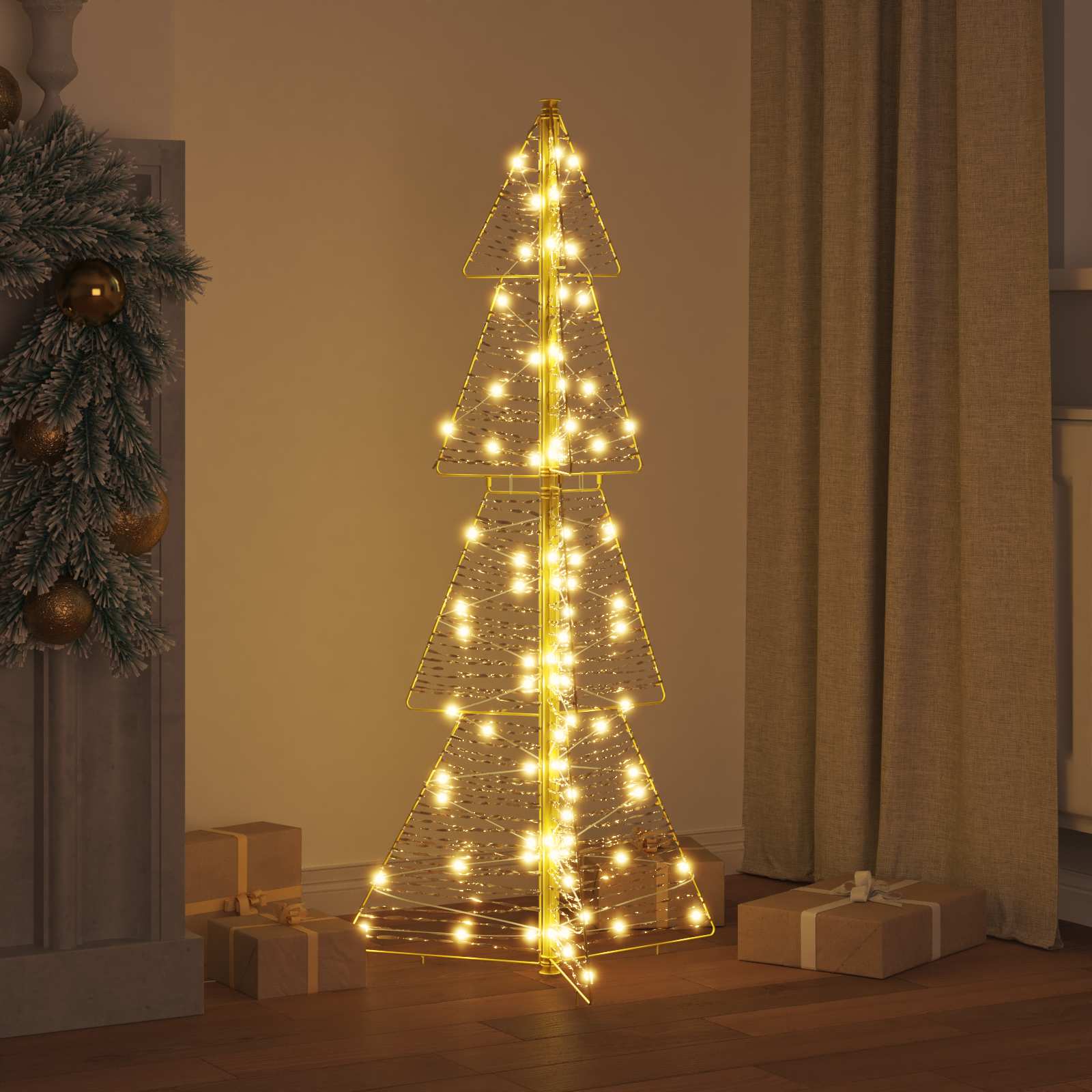 Božićno drvce s 100 LED svjetlima Topla bijela 120 cm PET
