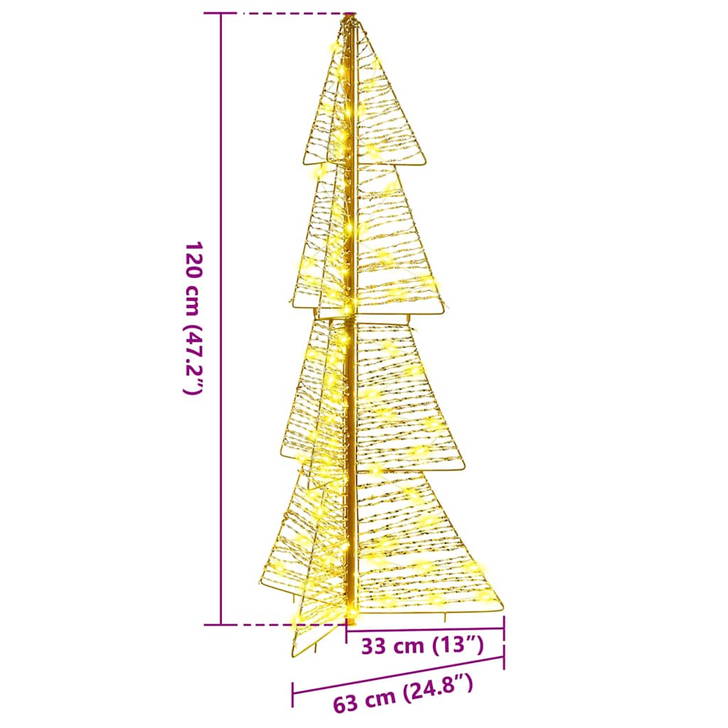 Božićno drvce s 100 LED svjetlima Topla bijela 120 cm PET