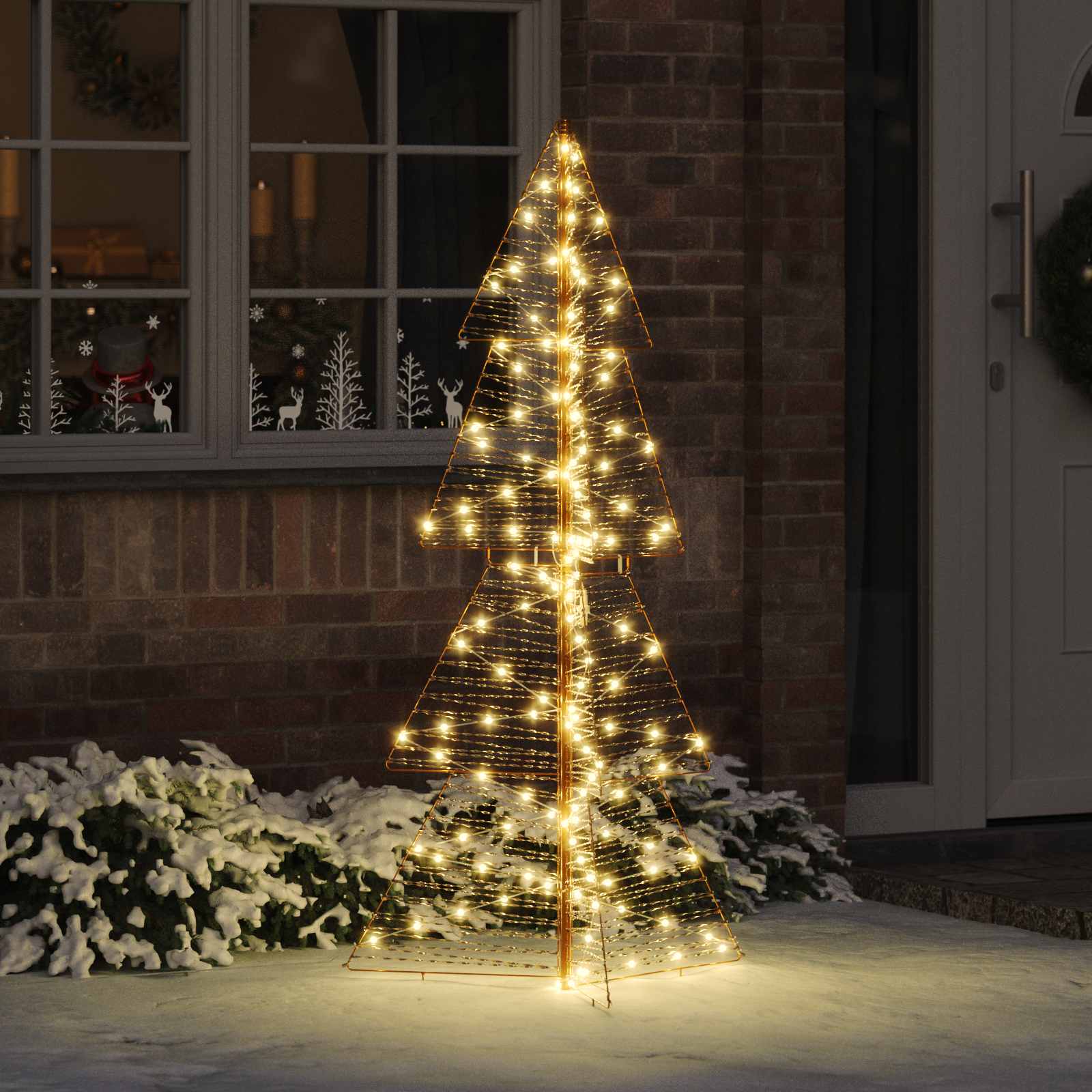Božićno drvce s 160 LED svjetlima Topla bijela 150 cm PET