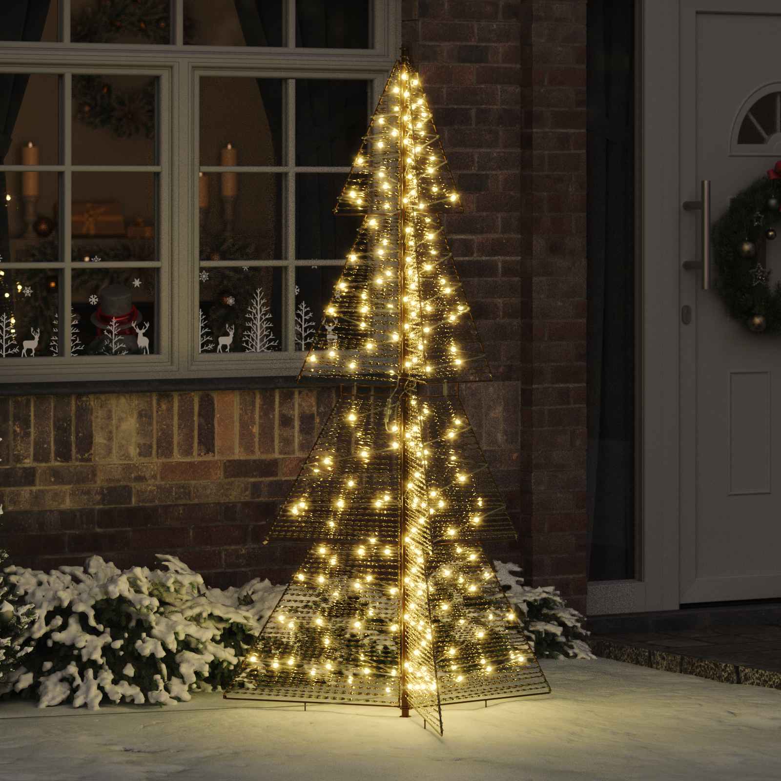 Božićno drvce s 240 LED svjetlima Topla bijela 180 cm PET