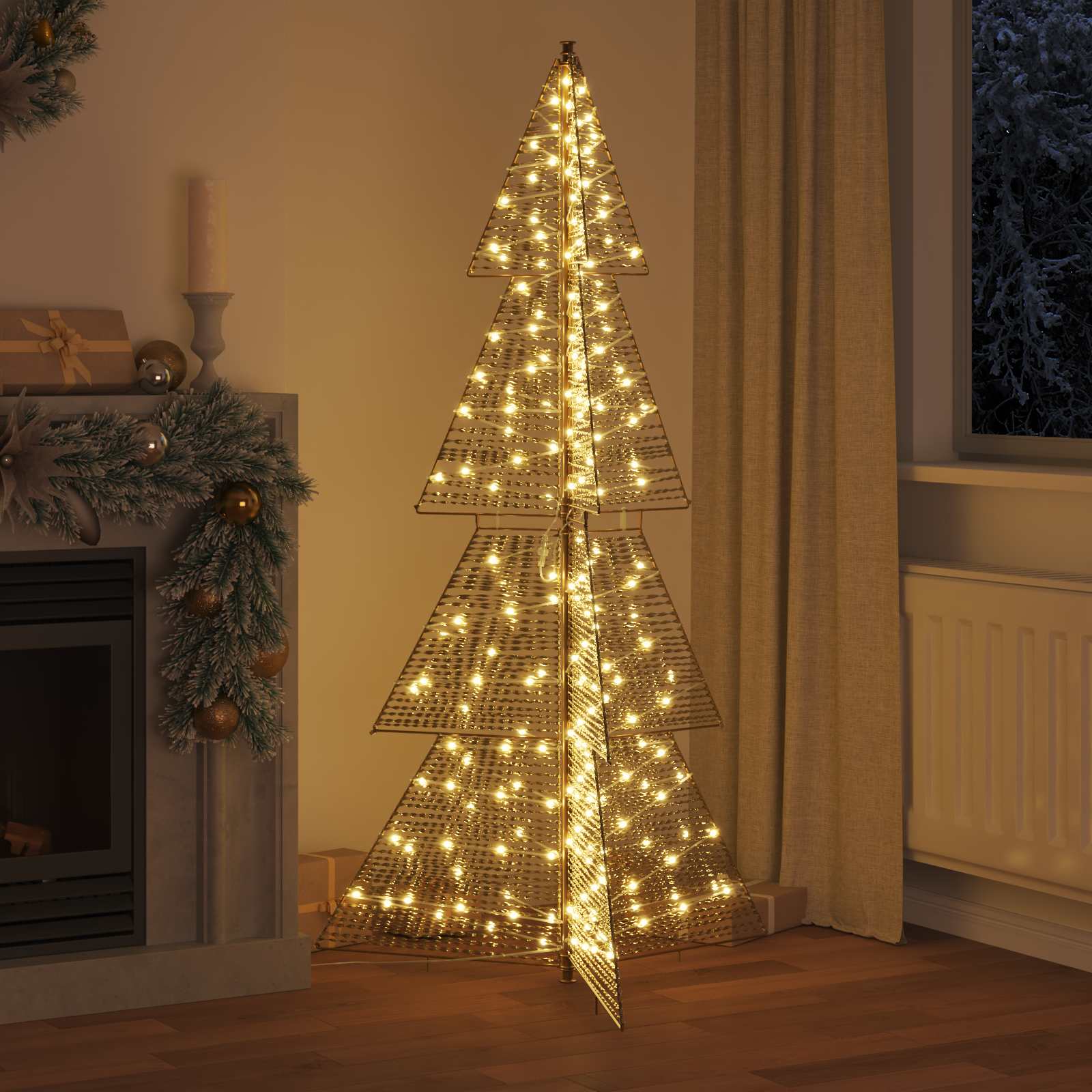 Božićno drvce s 240 LED svjetlima Topla bijela 180 cm PET