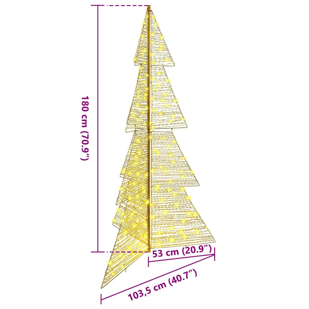Božićno drvce s 240 LED svjetlima Topla bijela 180 cm PET