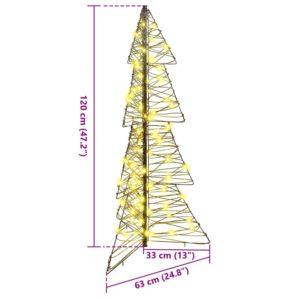 Božićno drvce s 100 LED svjetlima Topla bijela 120 cm Ratan