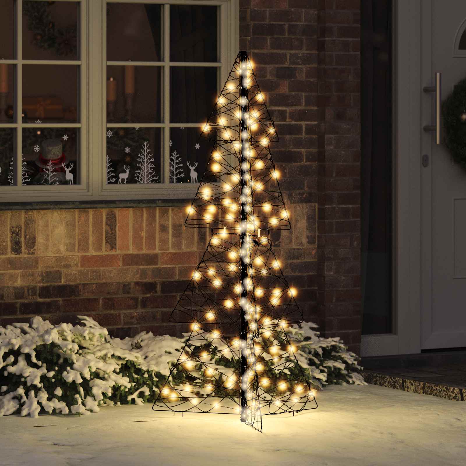 Božićno drvce s 160 LED svjetlima Topla bijela 150 cm Ratan