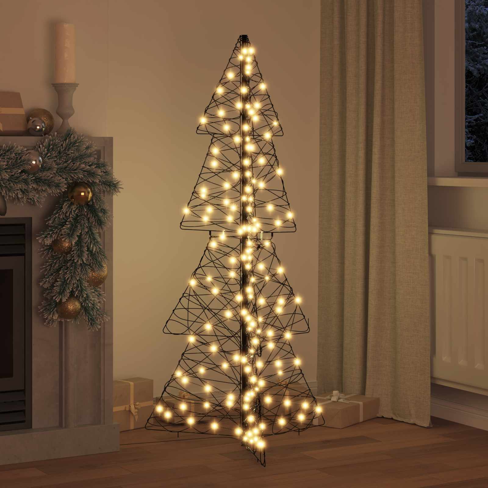 Božićno drvce s 160 LED svjetlima Topla bijela 150 cm Ratan