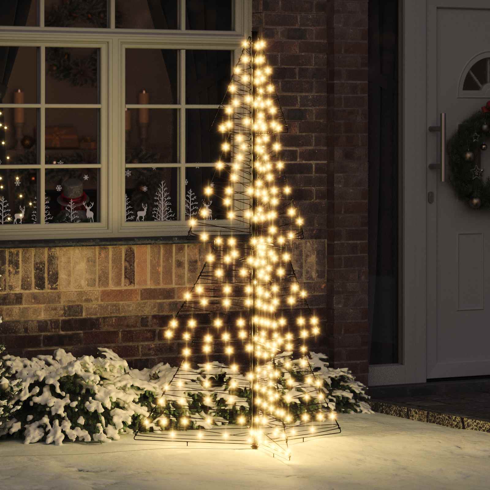 Božićno drvce s 240 LED svjetlima Topla bijela 180 cm Ratan