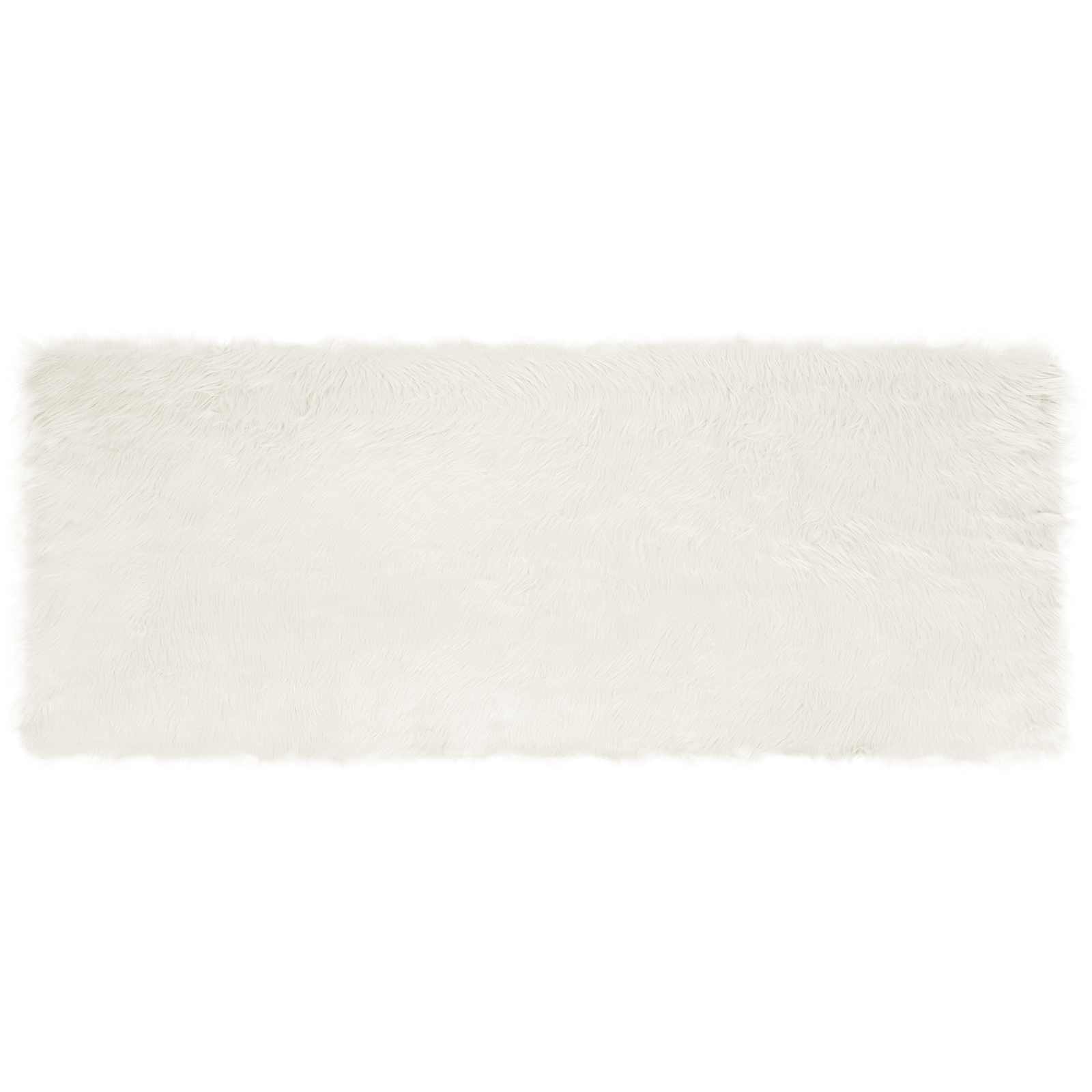Tepih od umjetne ovčje kože TAFALLA Bijela 80 x 200 cm