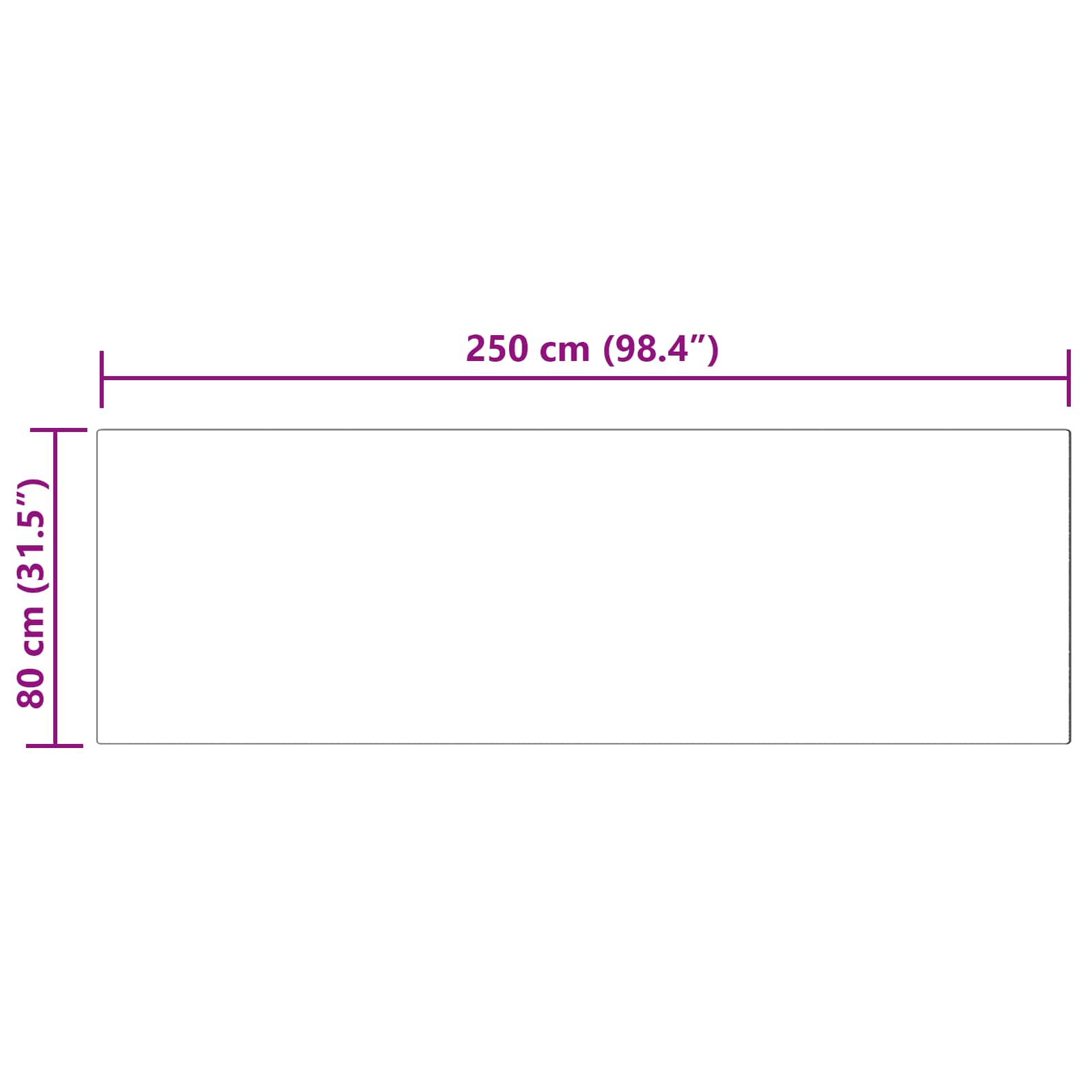 Tepih od umjetne ovčje kože TAFALLA Bijela 80 x 250 cm