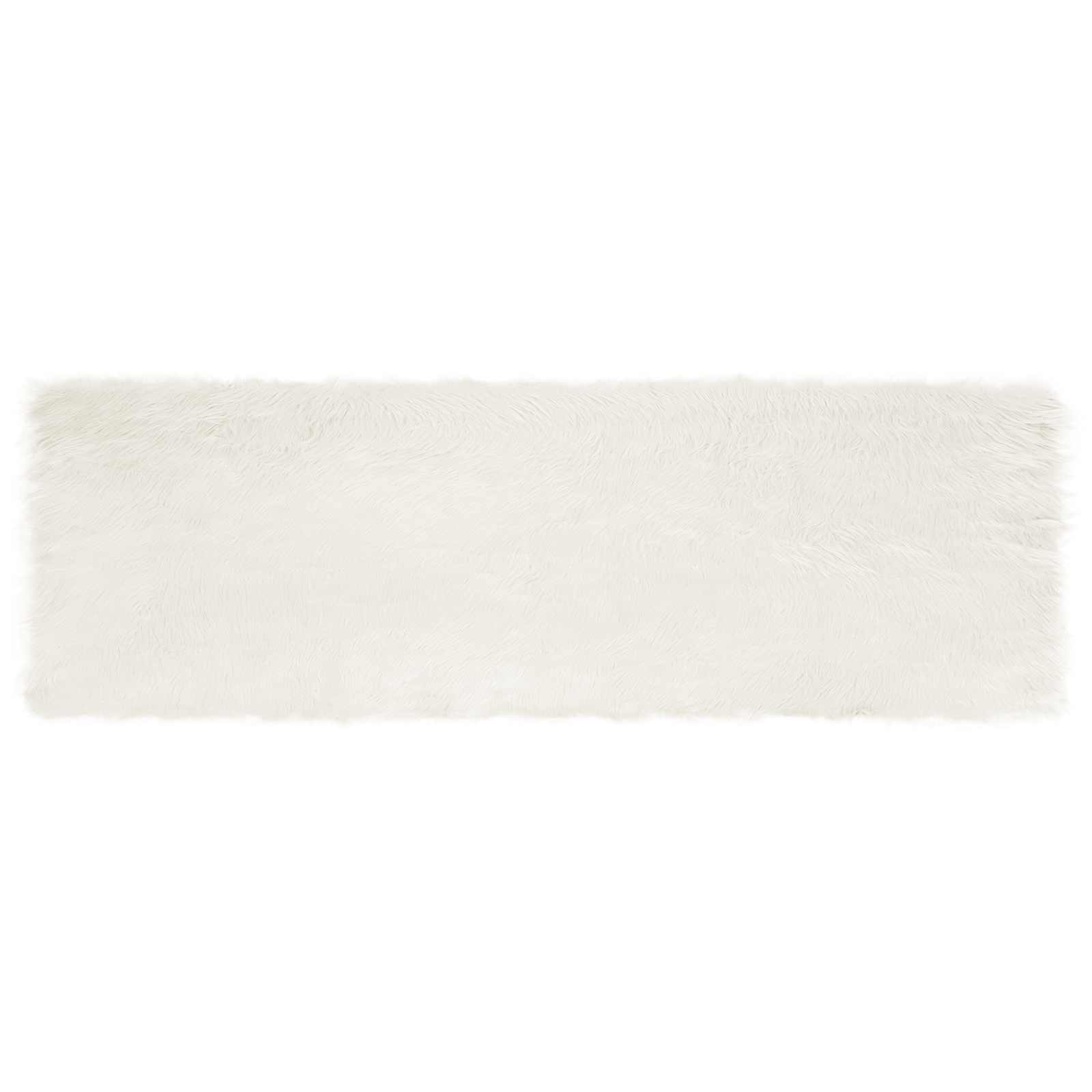 Tepih od umjetne ovčje kože TAFALLA Bijela 80 x 250 cm