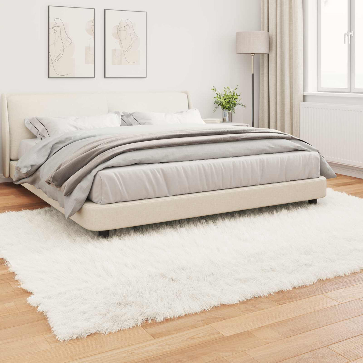 Tepih od umjetne ovčje kože TAFALLA Bijela 200 x 280 cm