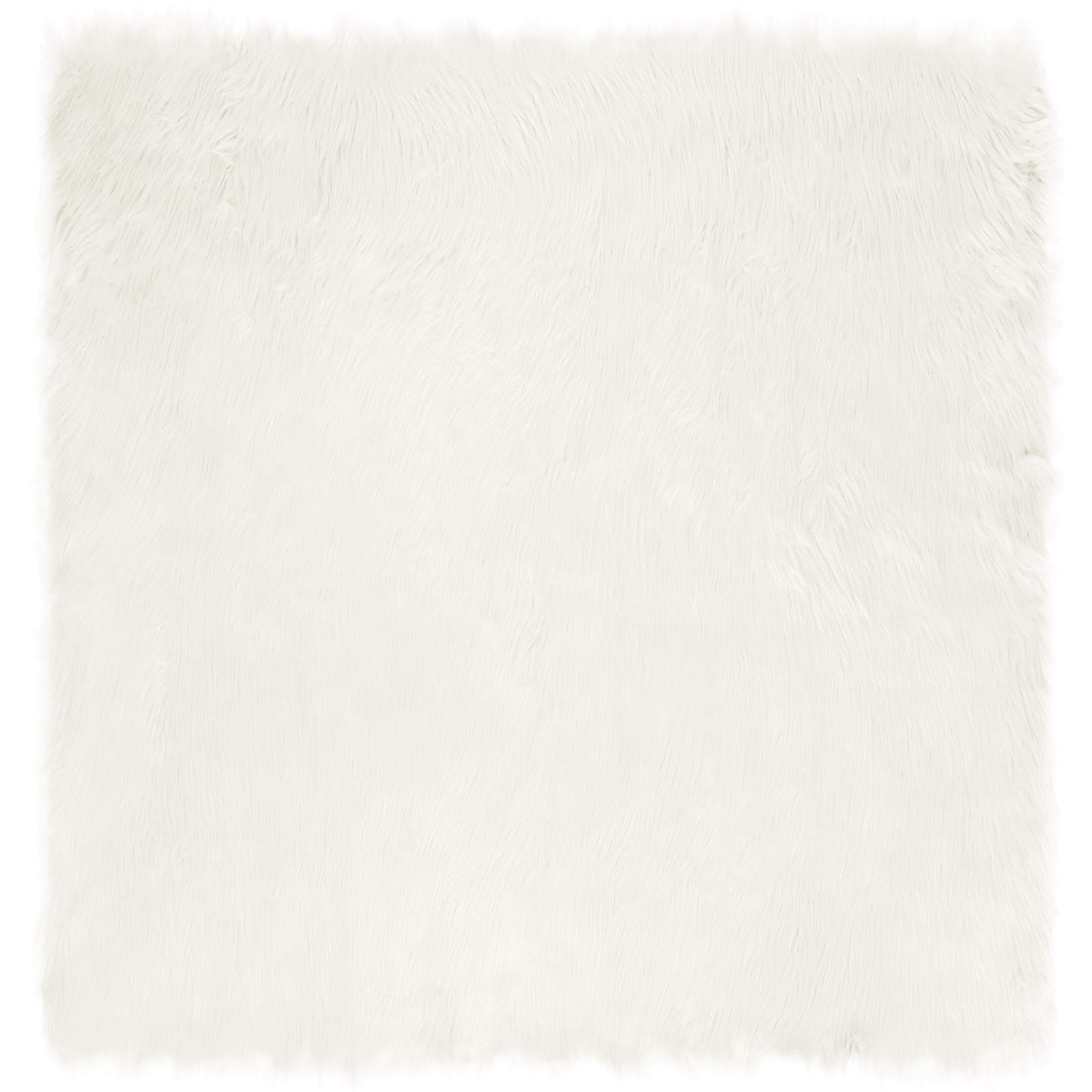 Tepih od umjetne ovčje kože TAFALLA Bijela 120 x 120 cm