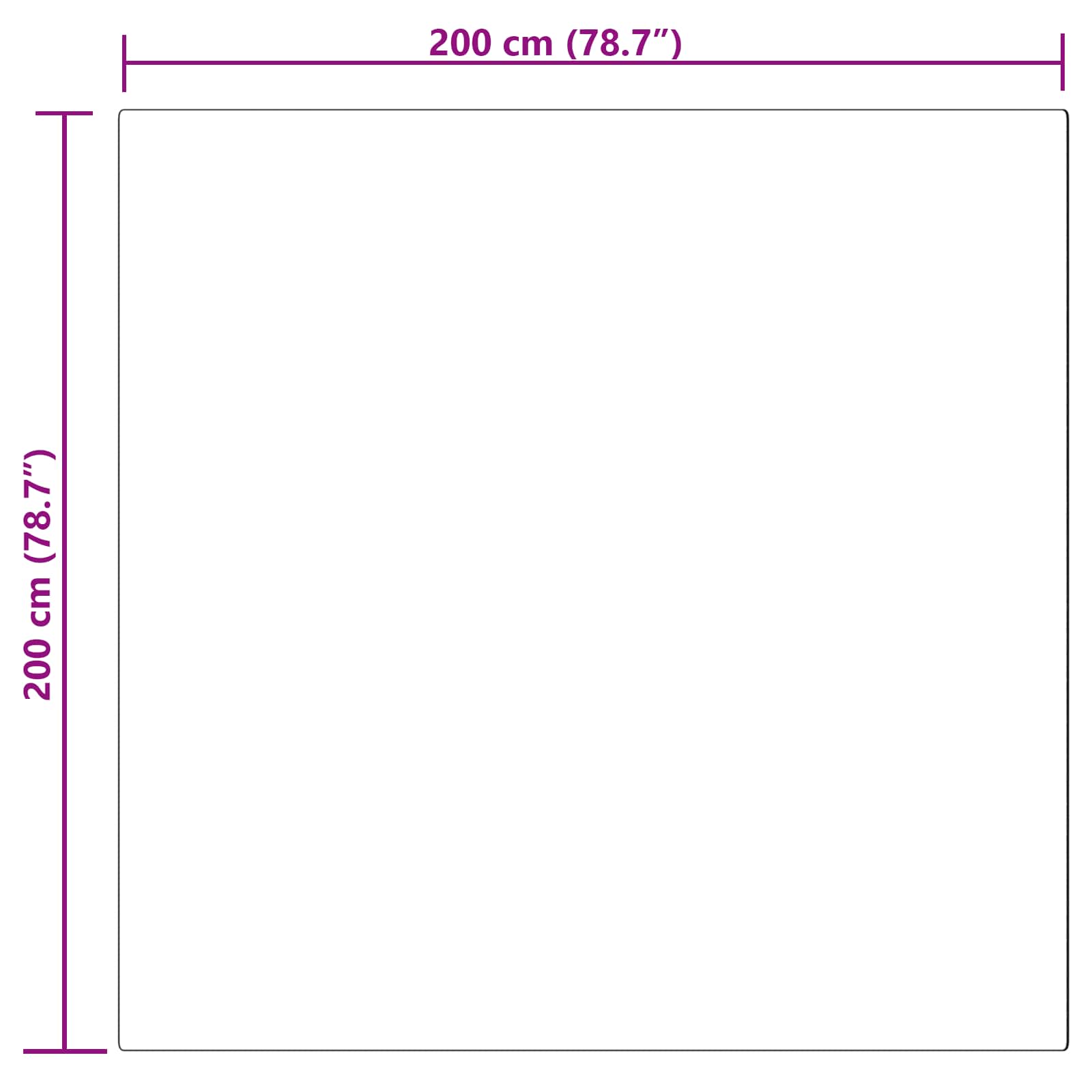 Tepih od umjetne ovčje kože TAFALLA Bijela 200 x 200 cm