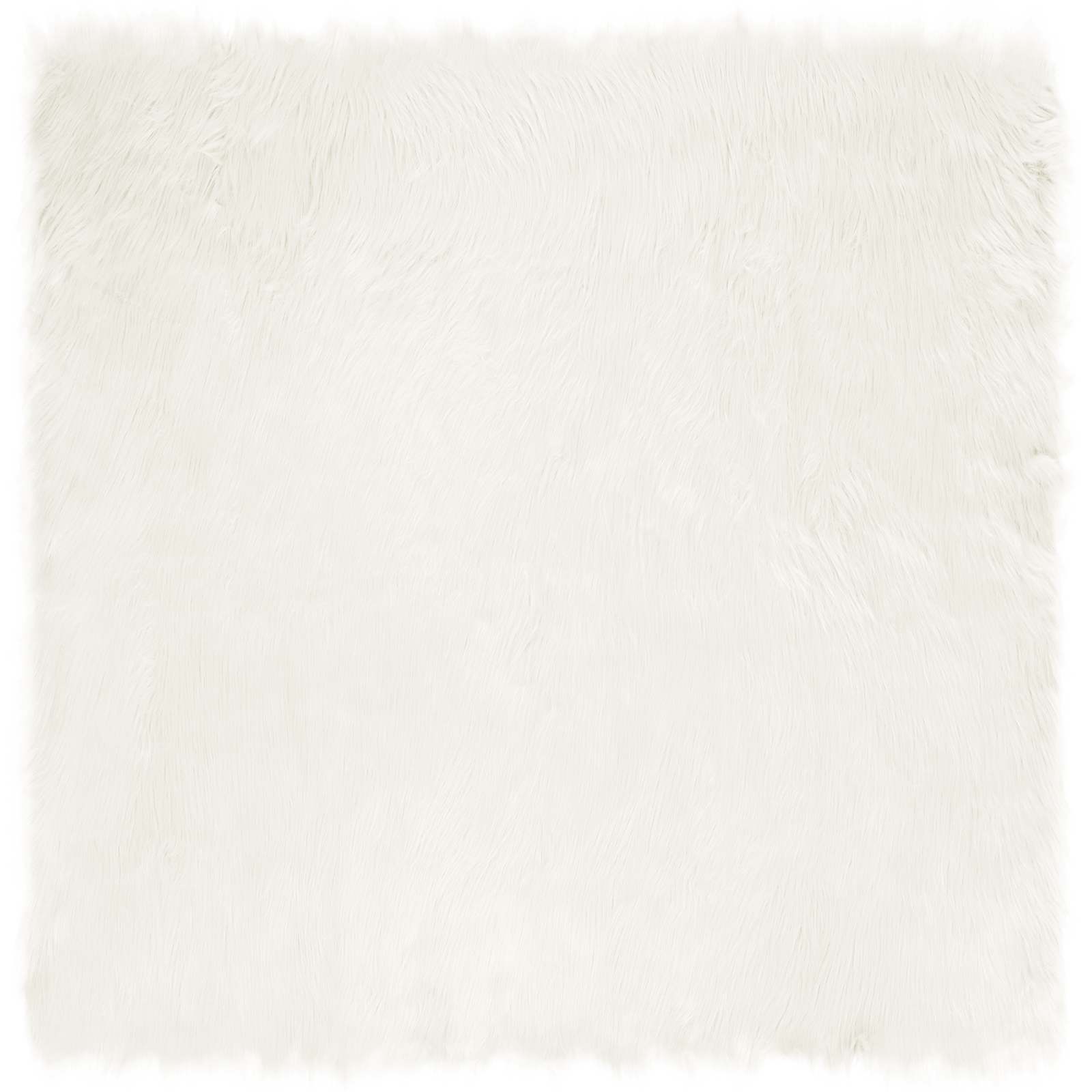 Tepih od umjetne ovčje kože TAFALLA Bijela 200 x 200 cm