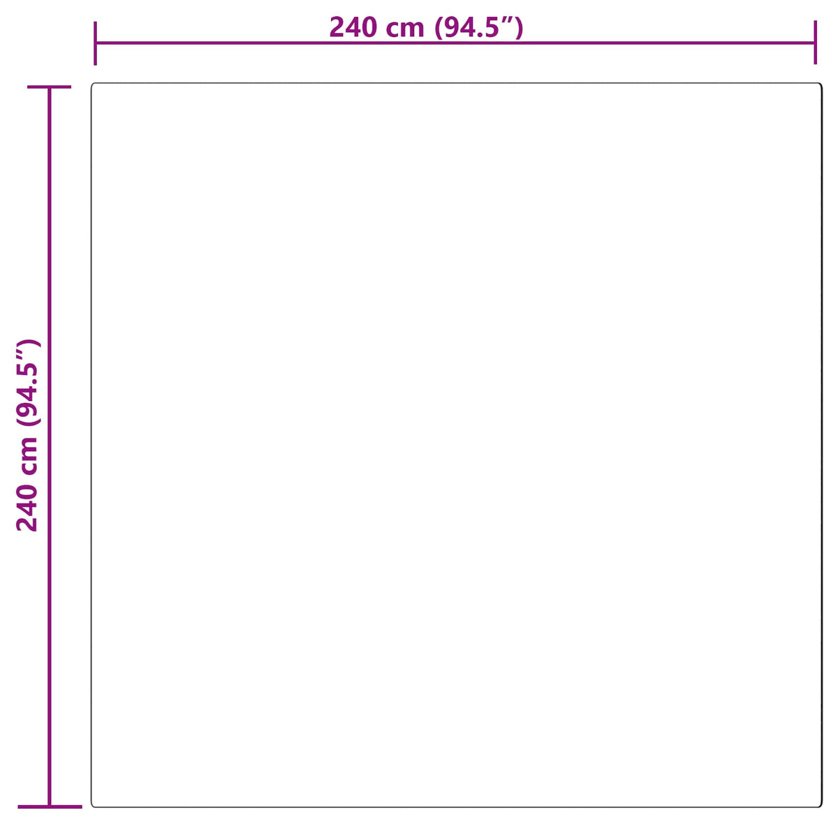 Tepih od umjetne ovčje kože TAFALLA Bijela 240 x 240 cm