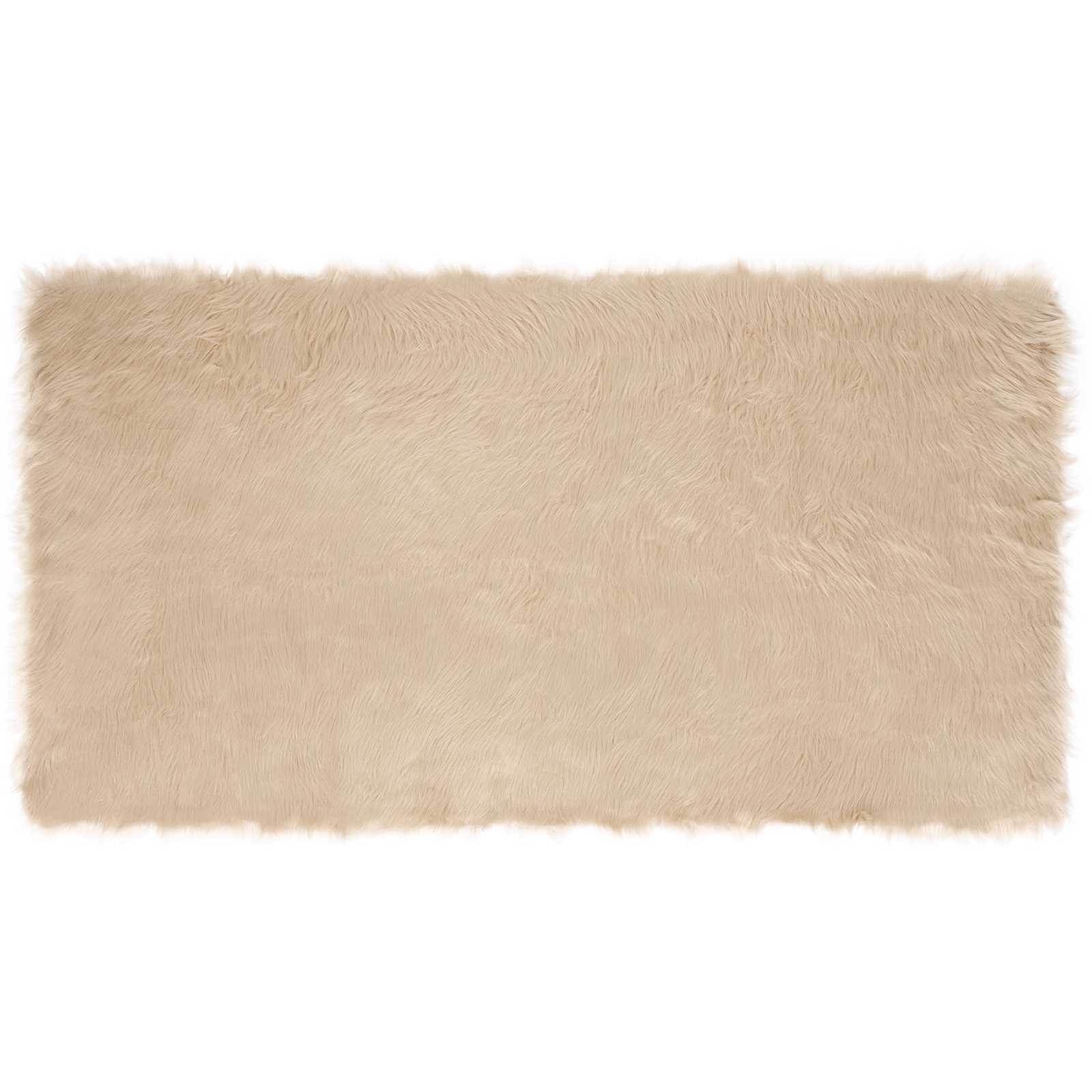 Tepih od umjetne ovčje kože TAFALLA Bež 60 x 110 cm Poliester