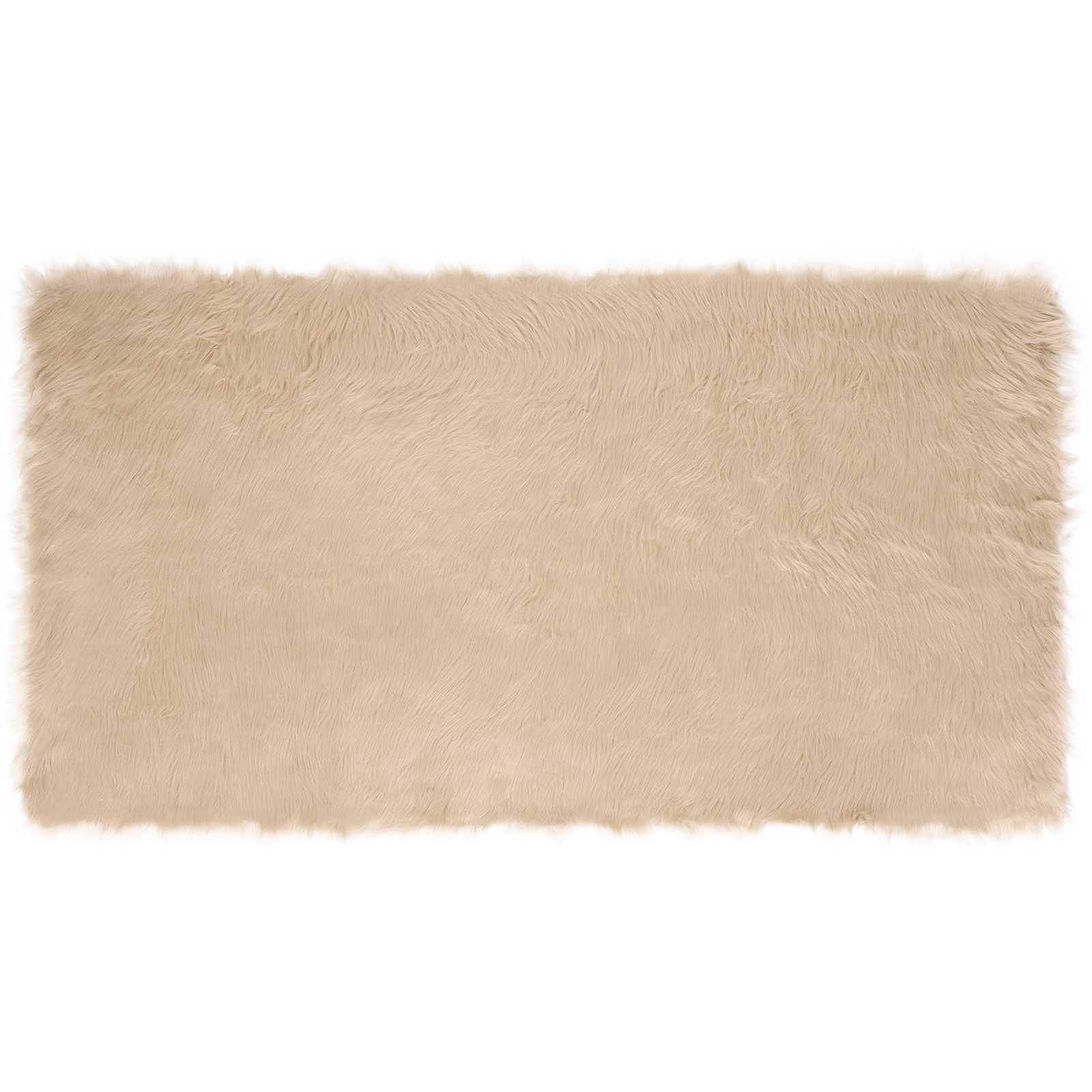 Tepih od umjetne ovčje kože TAFALLA Bež 80 x 150 cm Poliester