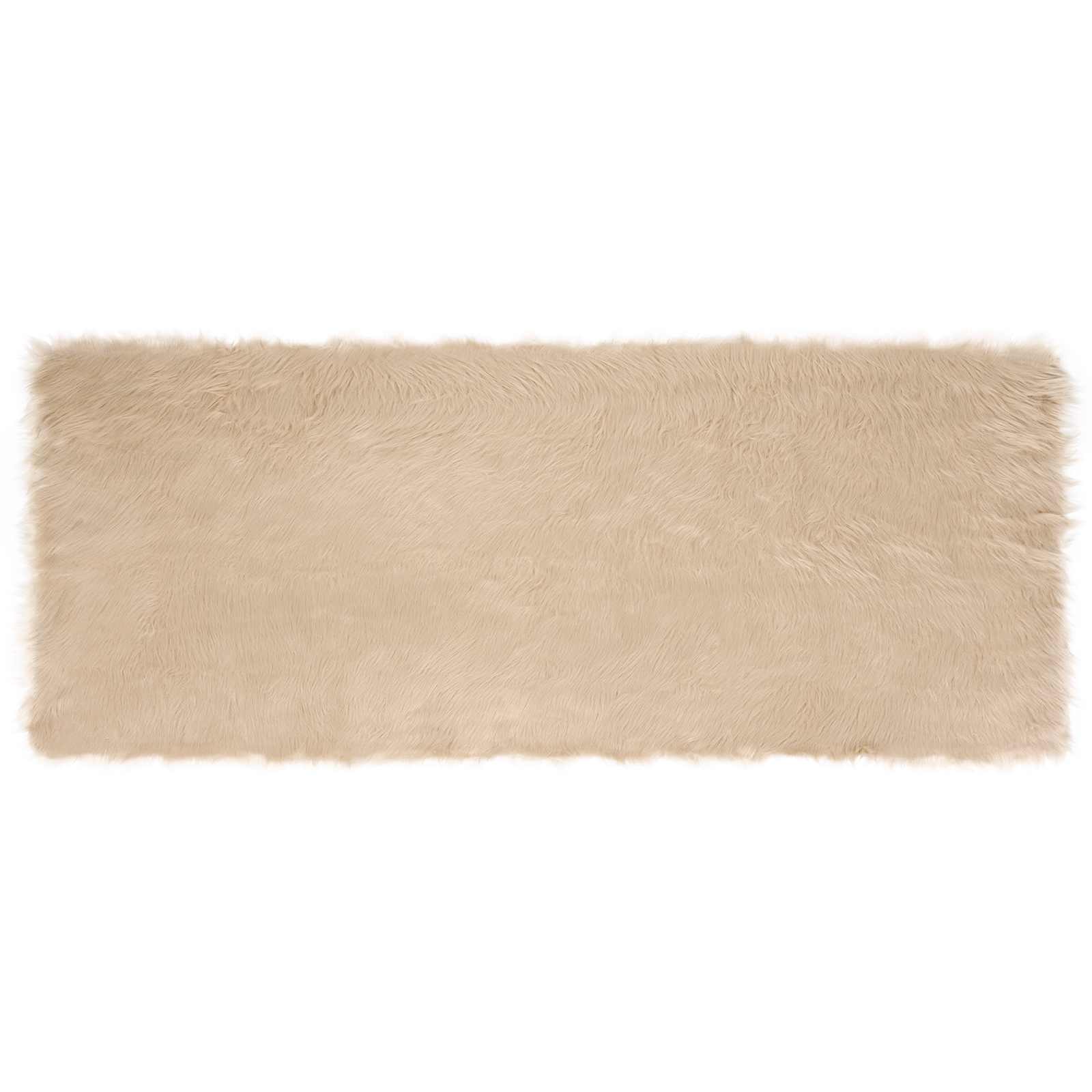 Tepih od umjetne ovčje kože TAFALLA Bež 80 x 200 cm Poliester