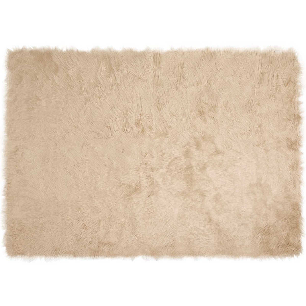 Tepih od umjetne ovčje kože TAFALLA Bež 140 x 200 cm Poliester