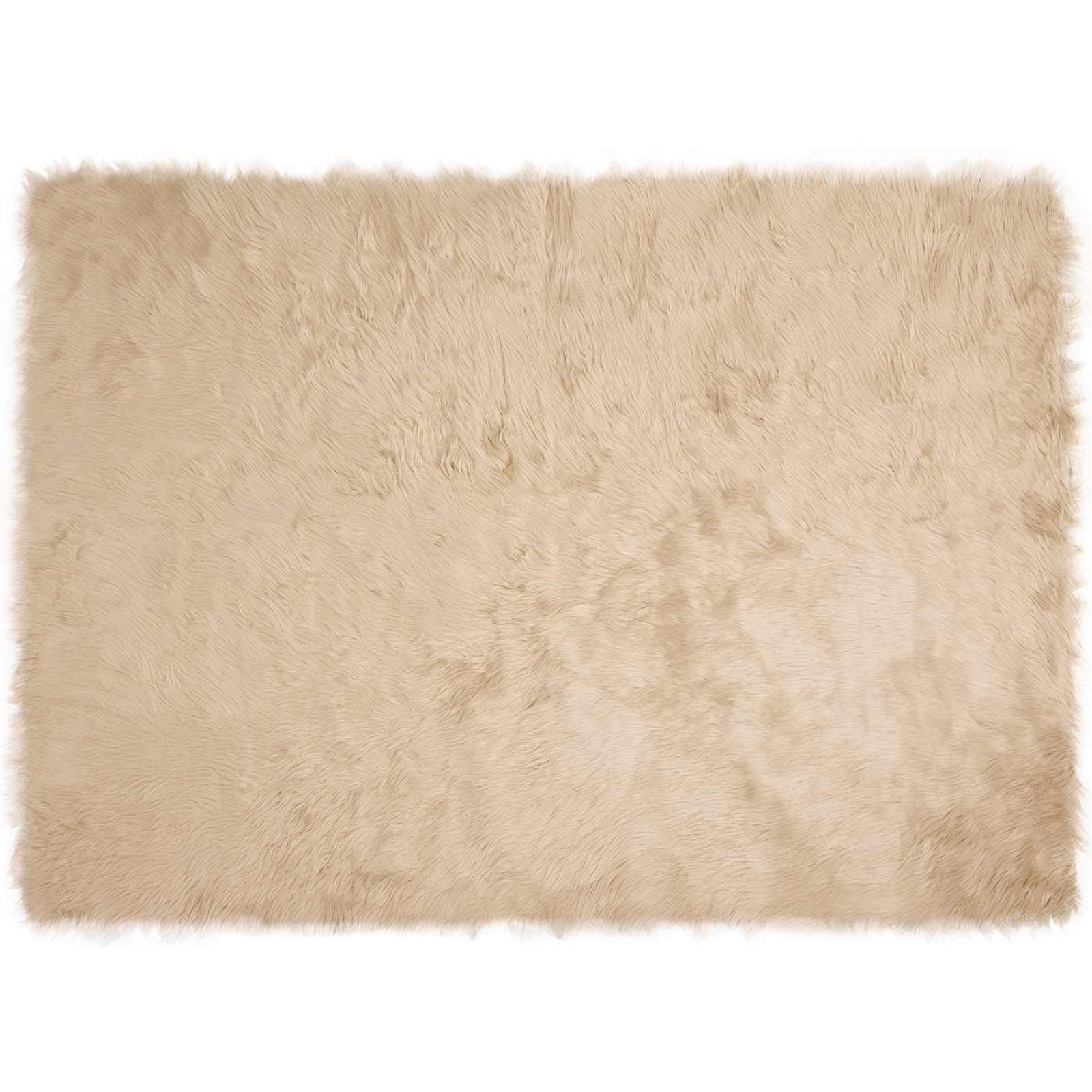 Tepih od umjetne ovčje kože TAFALLA Bež 160 x 230 cm Poliester