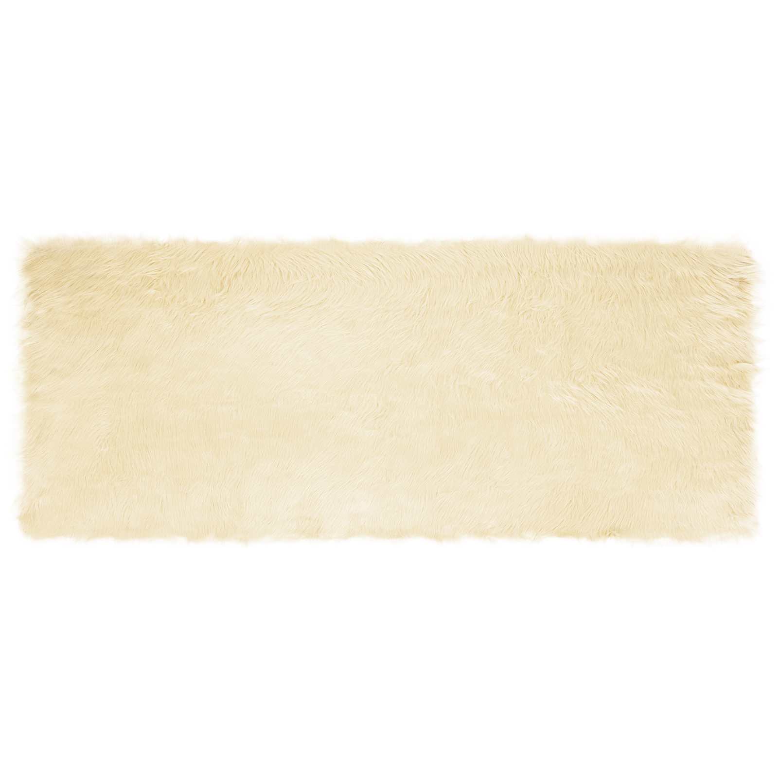 Tepih od umjetne ovčje kože TAFALLA Krem 80 x 200 cm Poliester