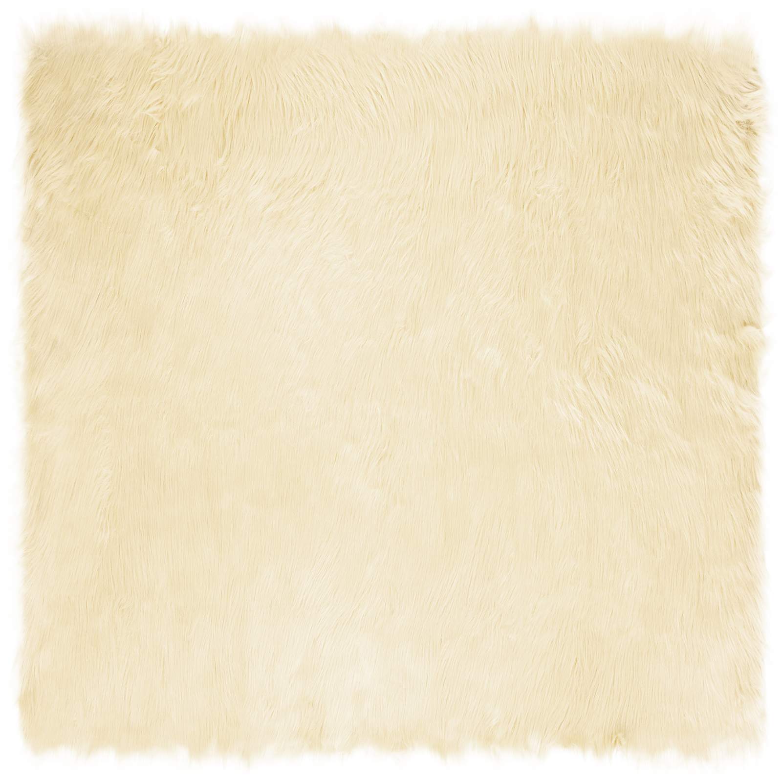 Tepih od umjetne ovčje kože TAFALLA Krem 200 x 200 cm Poliester