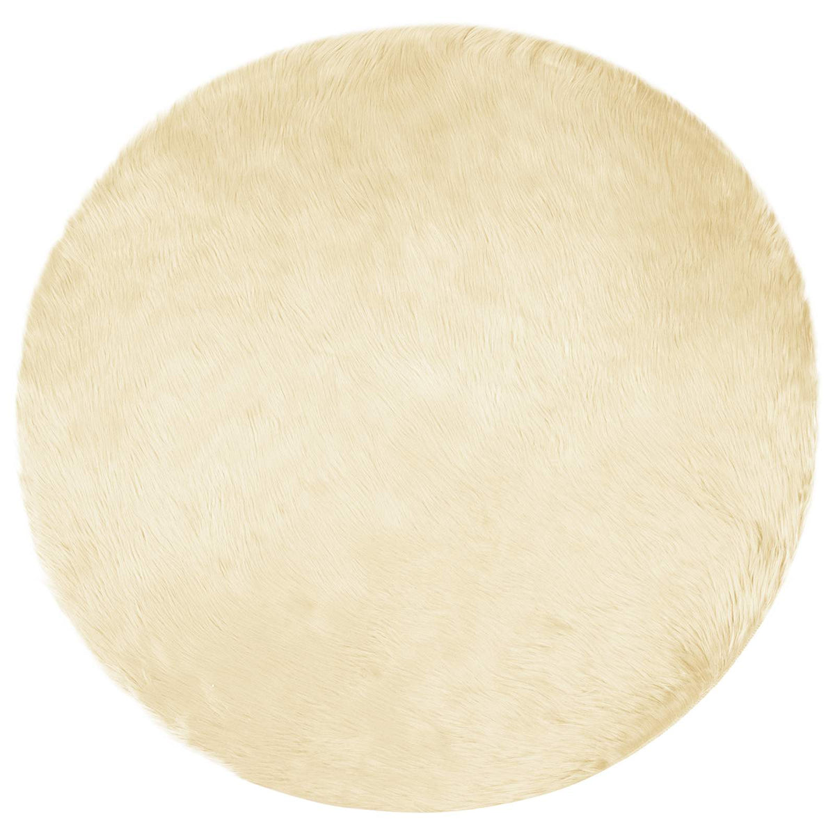 Tepih od umjetne ovčje kože TAFALLA Krem Ø 80 cm Poliester