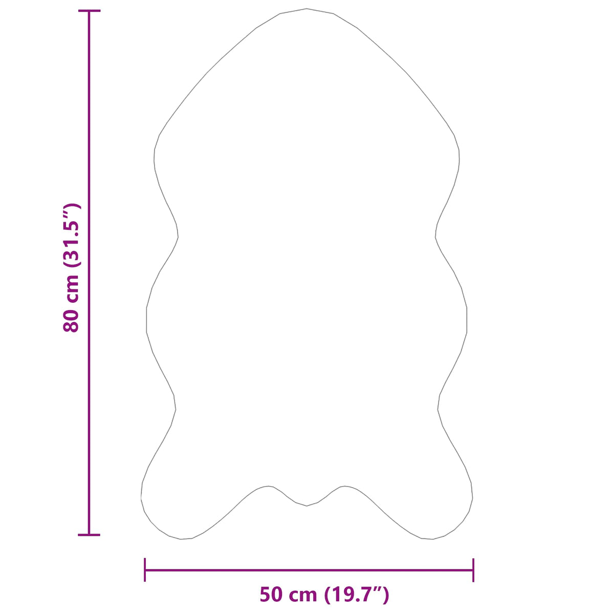 Tepih od umjetne ovčje kože TAFALLA Krem 50 x 80 cm Poliester