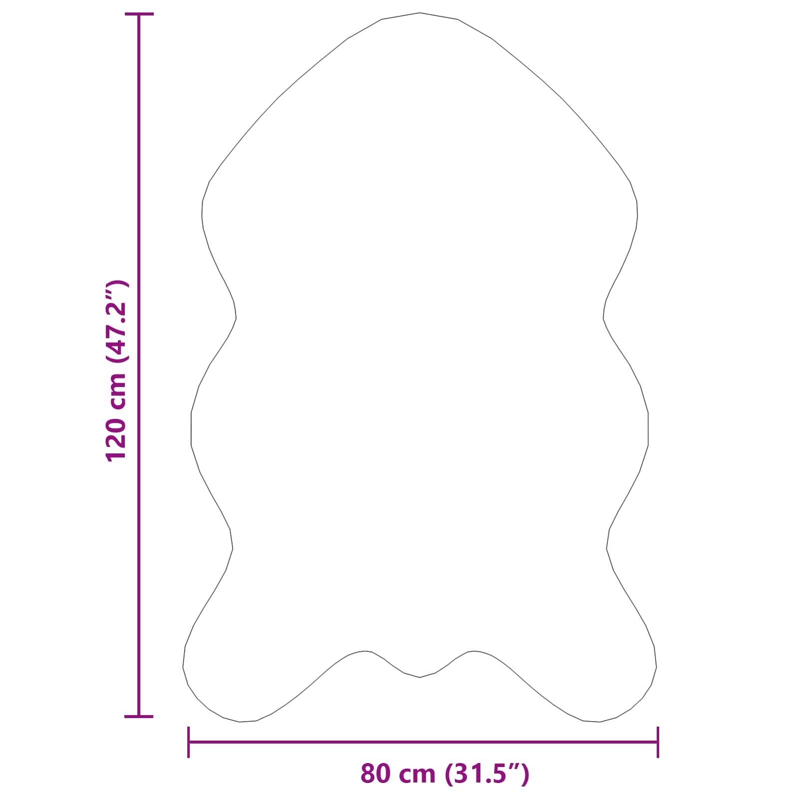 Tepih od umjetne ovčje kože TAFALLA Krem 80 x 120 cm Poliester