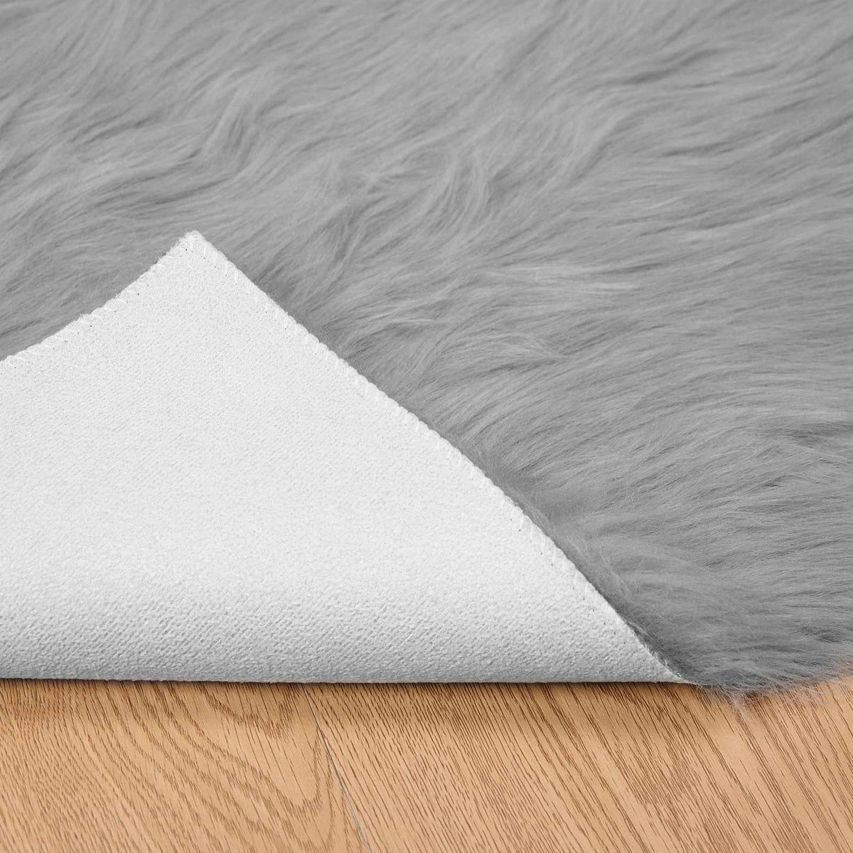 Tepih od umjetne ovčje kože TAFALLA Siva 80 x 150 cm Poliester