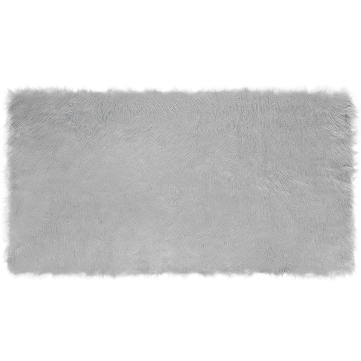Tepih od umjetne ovčje kože TAFALLA Siva 80 x 150 cm Poliester