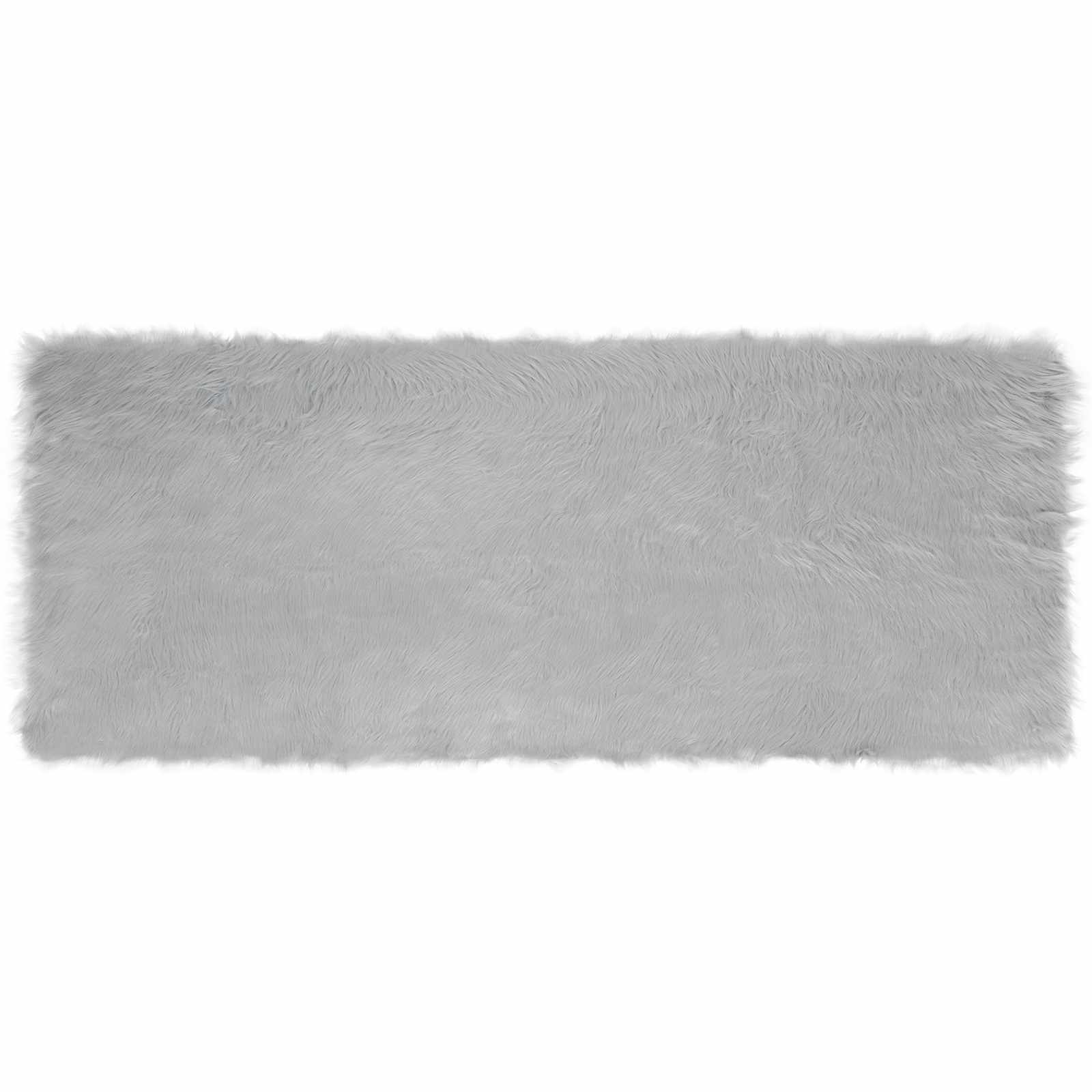 Tepih od umjetne ovčje kože TAFALLA Siva 80 x 200 cm Poliester