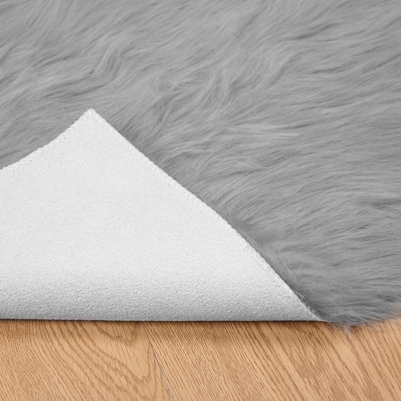 Tepih od umjetne ovčje kože TAFALLA Siva 100 x 200 cm Poliester
