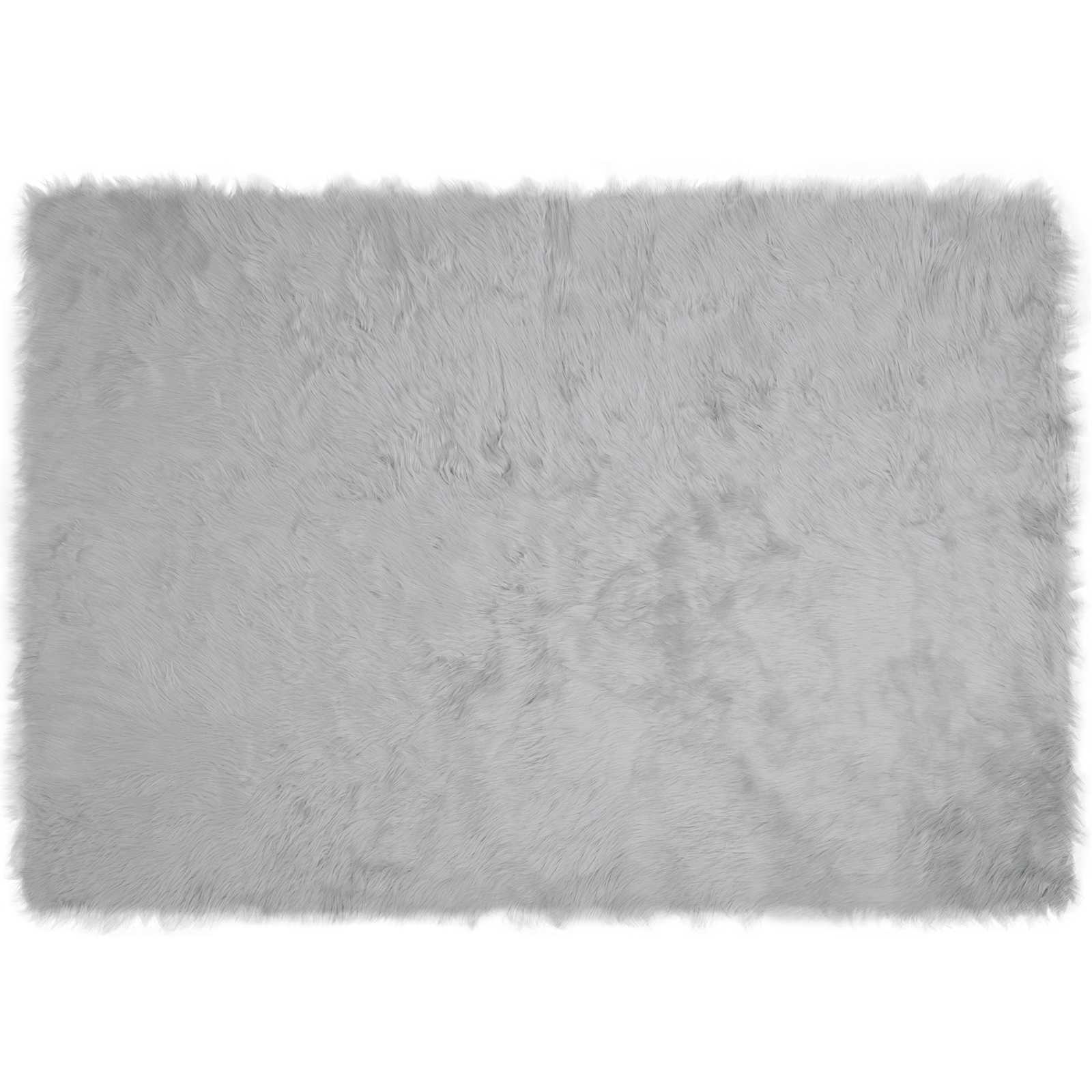 Tepih od umjetne ovčje kože TAFALLA Siva 120 x 170 cm Poliester
