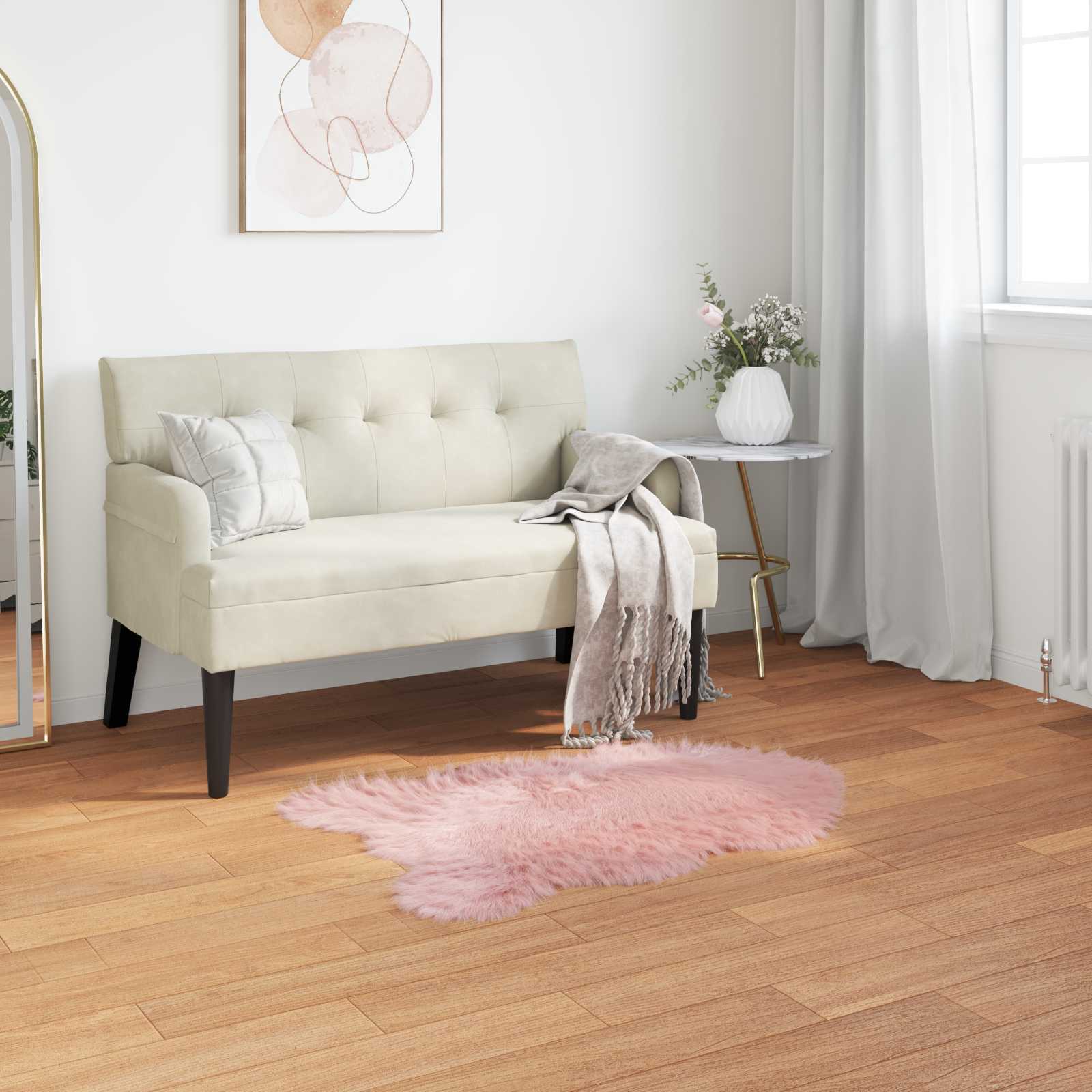 Tepih od umjetne ovčje kože TAFALLA Ružičasta 80 x 120 cm