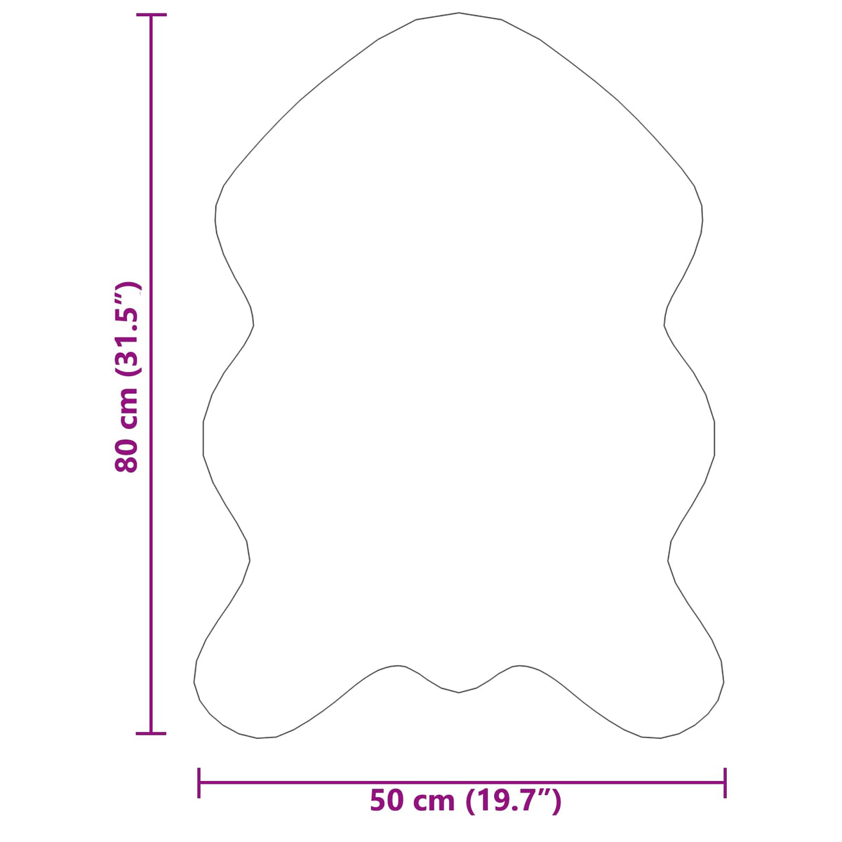 Tepih od umjetne ovčje kože TAFALLA Crna 50 x 80 cm Poliester