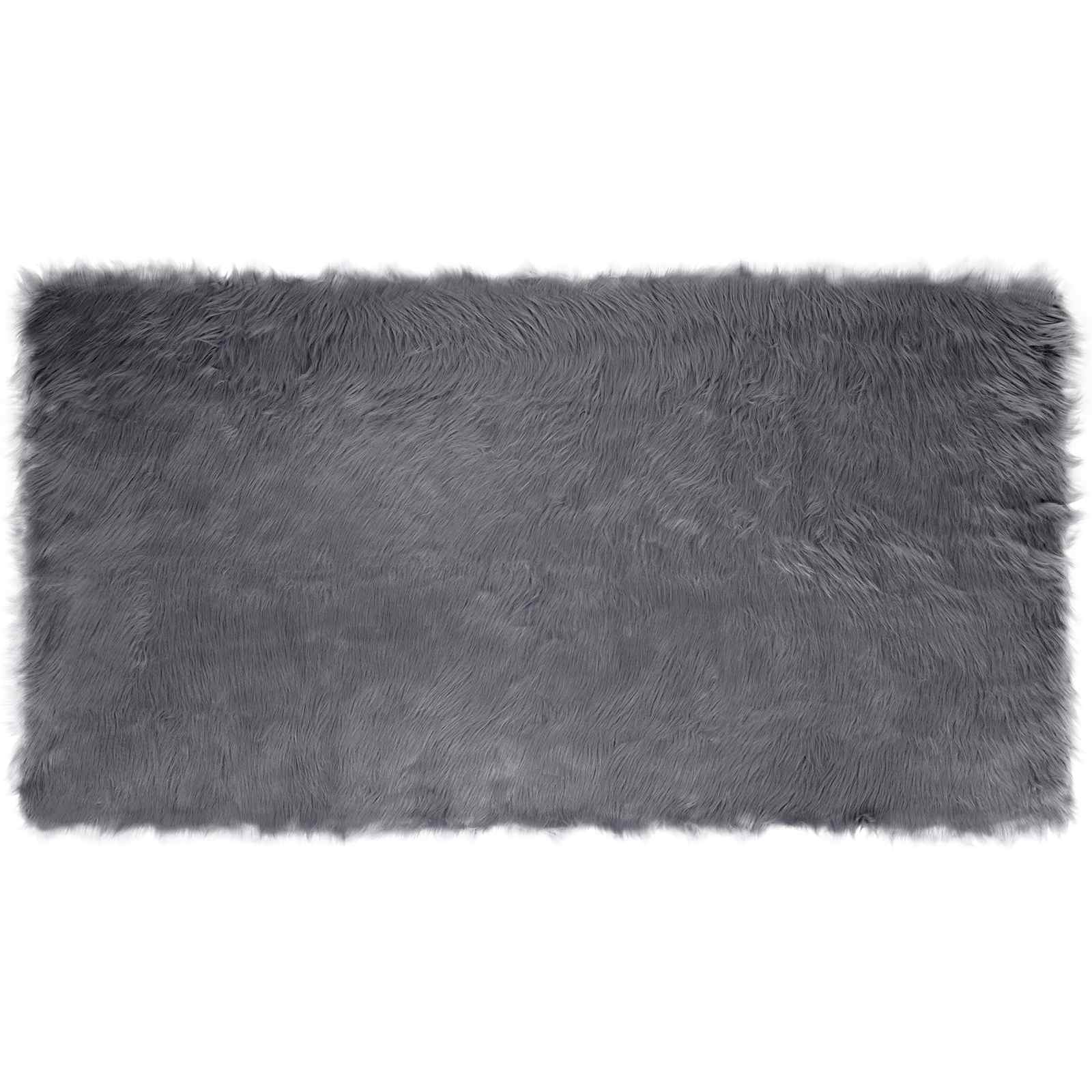 Tepih od umjetne ovčje kože TAFALLA Antracit 60 x 110 cm
